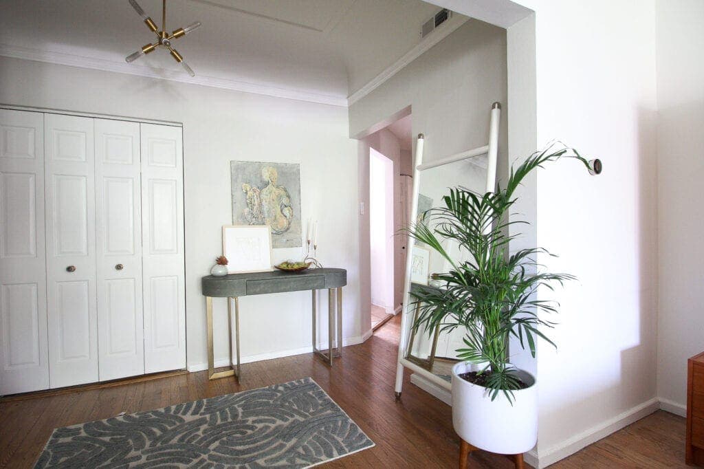 Small stylish entryway