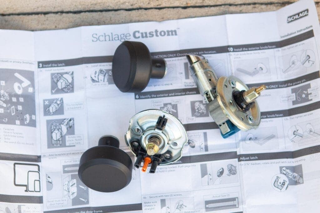 Schlage black door knob