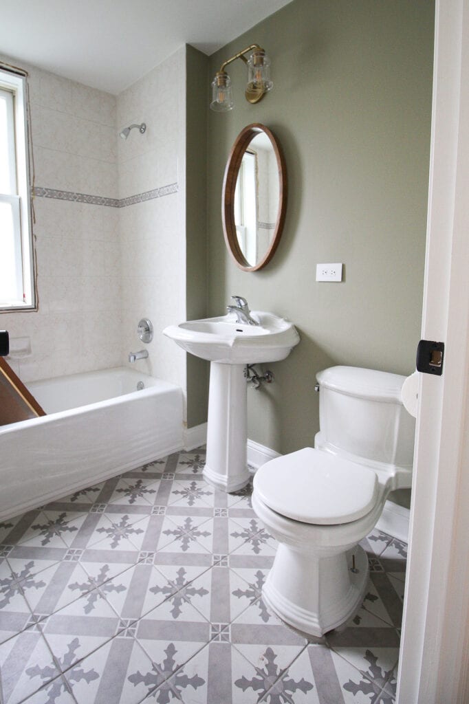 In progress guest bathroom