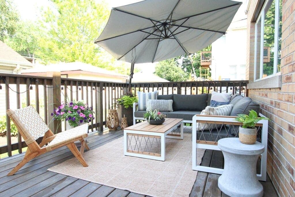 Deck before and after renovation