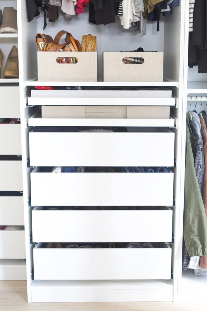 Drawers in my IKEA closet