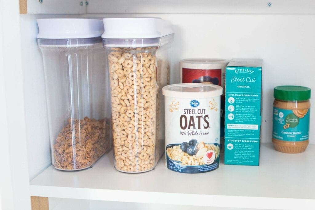 Clear canisters for cereal