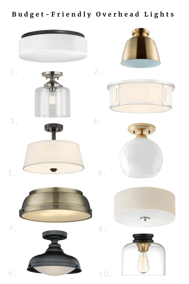 Budget-friendly lighting overhead