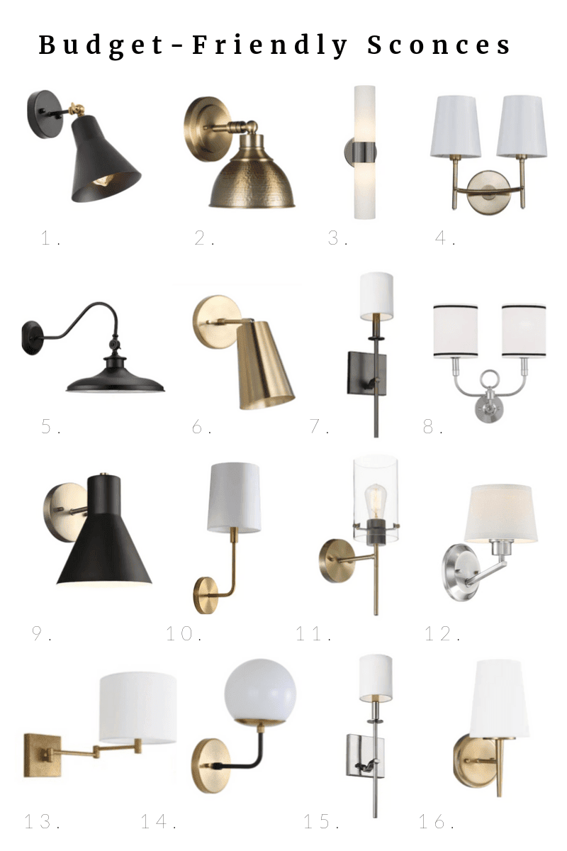 budget-friendly lighting sconces