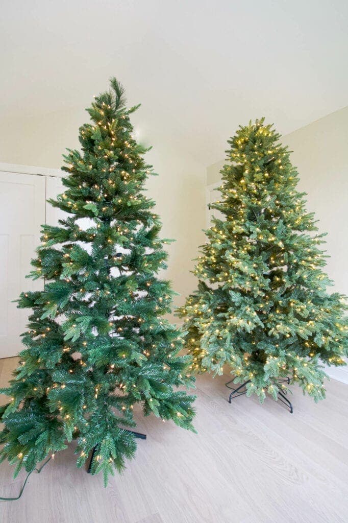 Comparing faux Christmas trees
