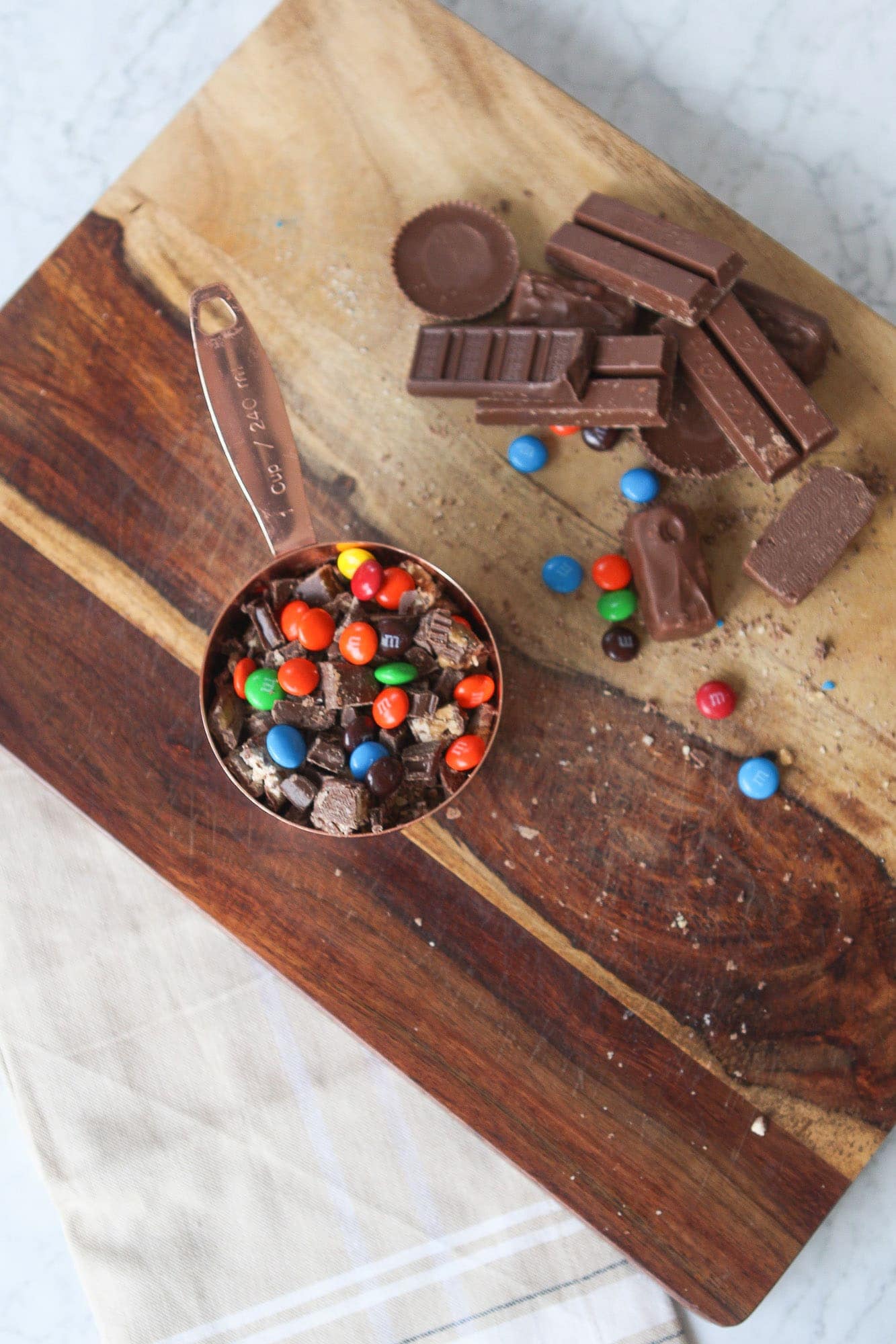 Halloween candy pieces