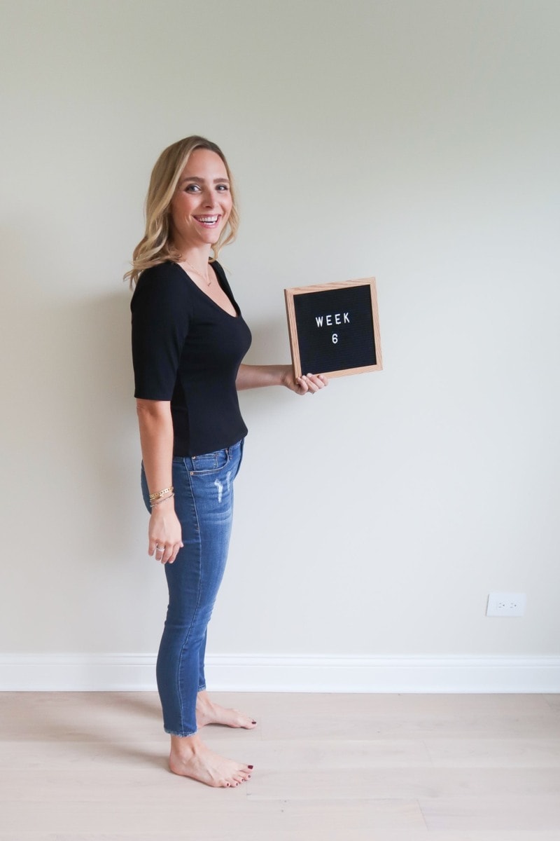 Casey pregnancy bump week 6