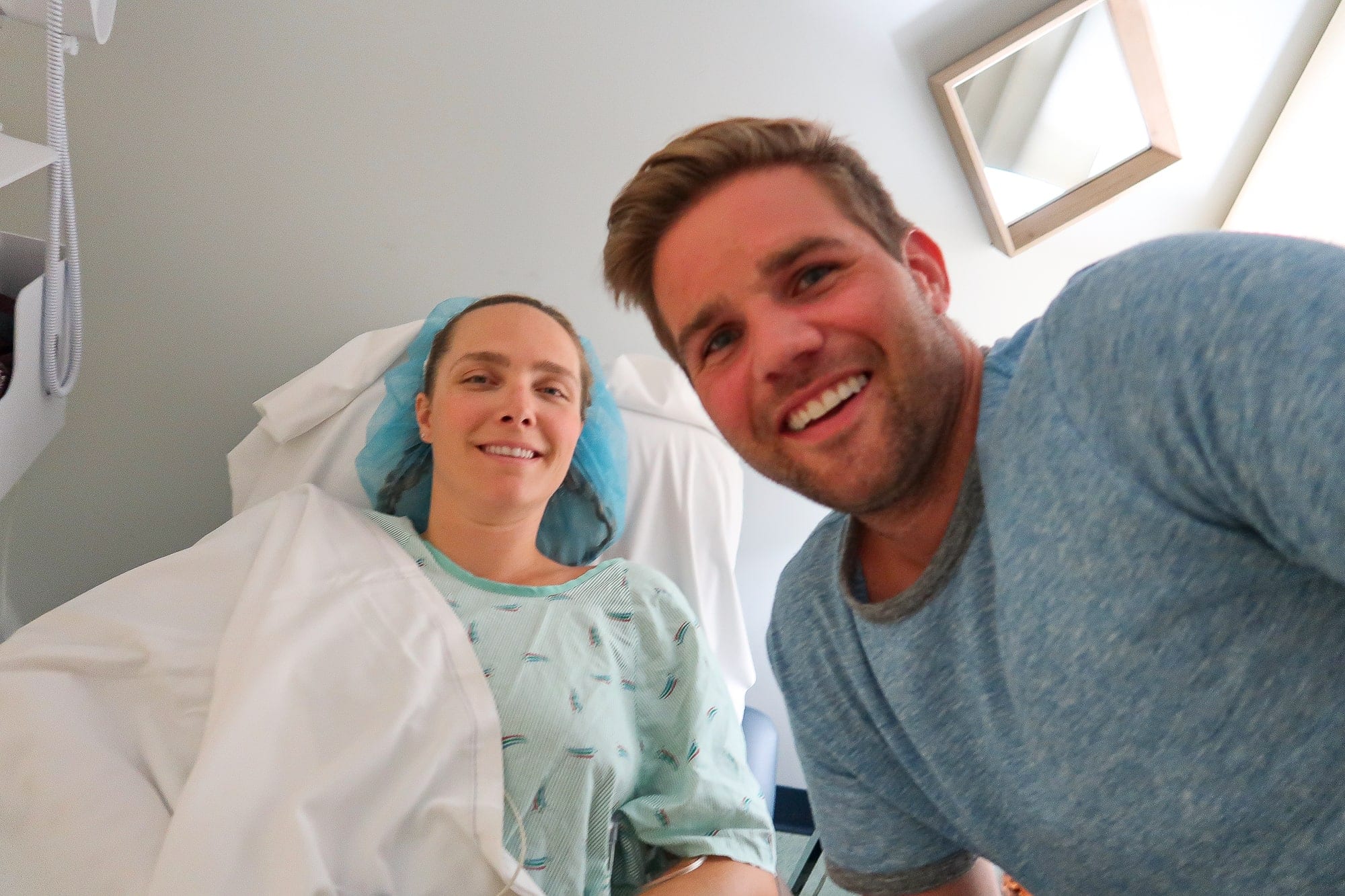 Casey and Finn after surgery