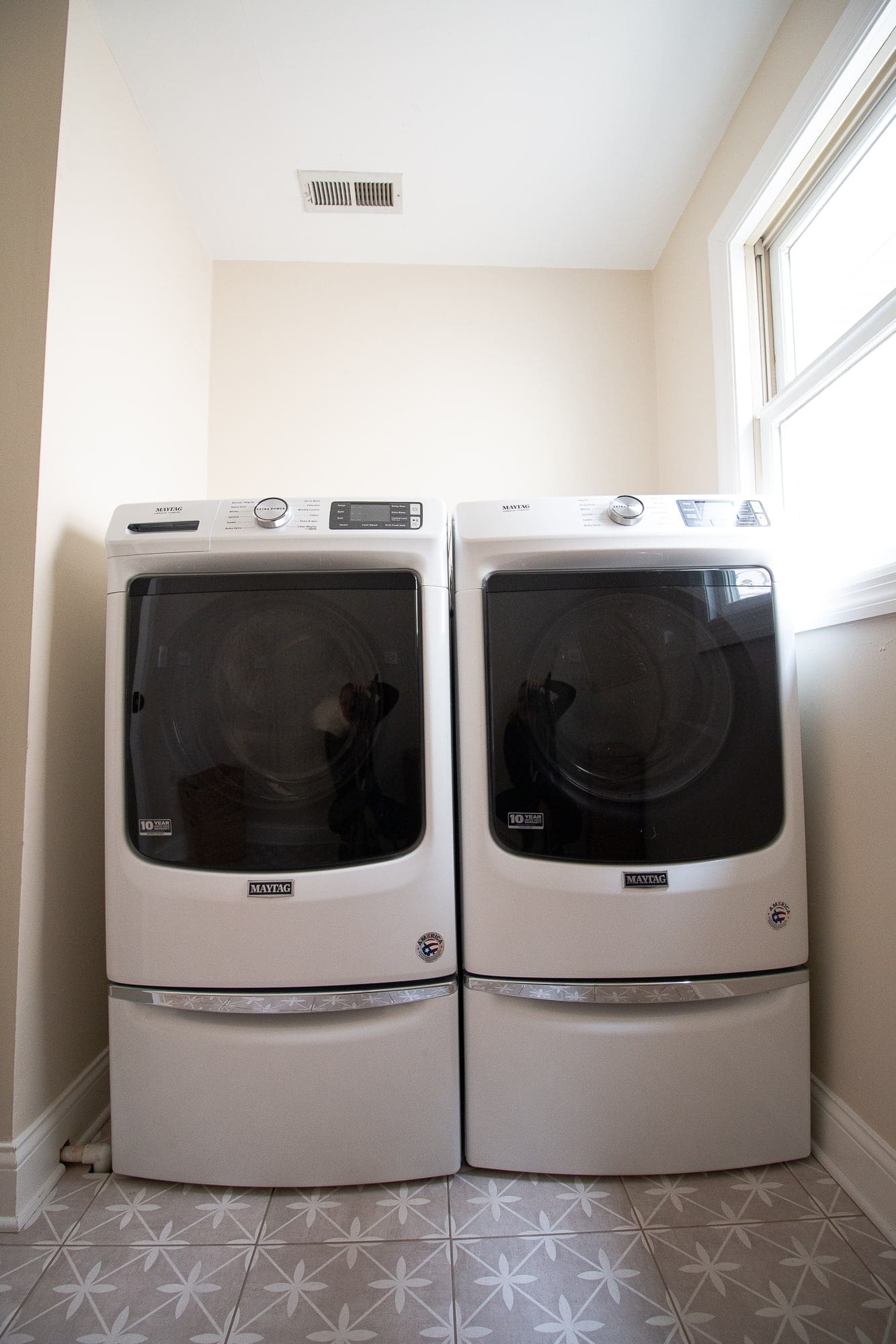Adding pedestals under our washer and dryer