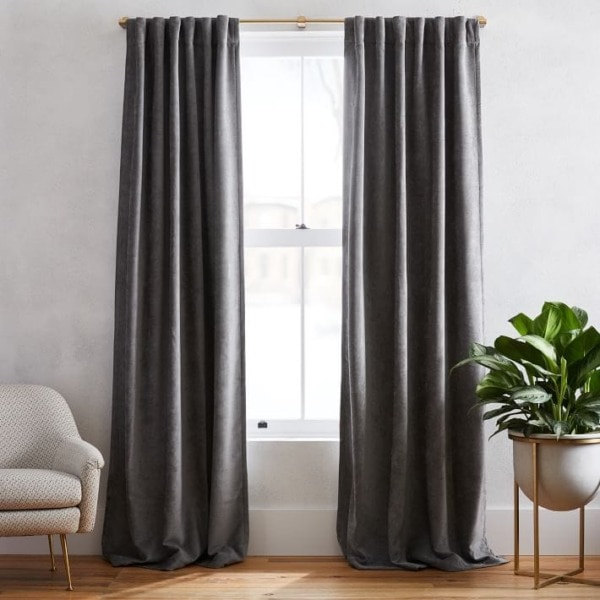 Gray Velvet Curtains