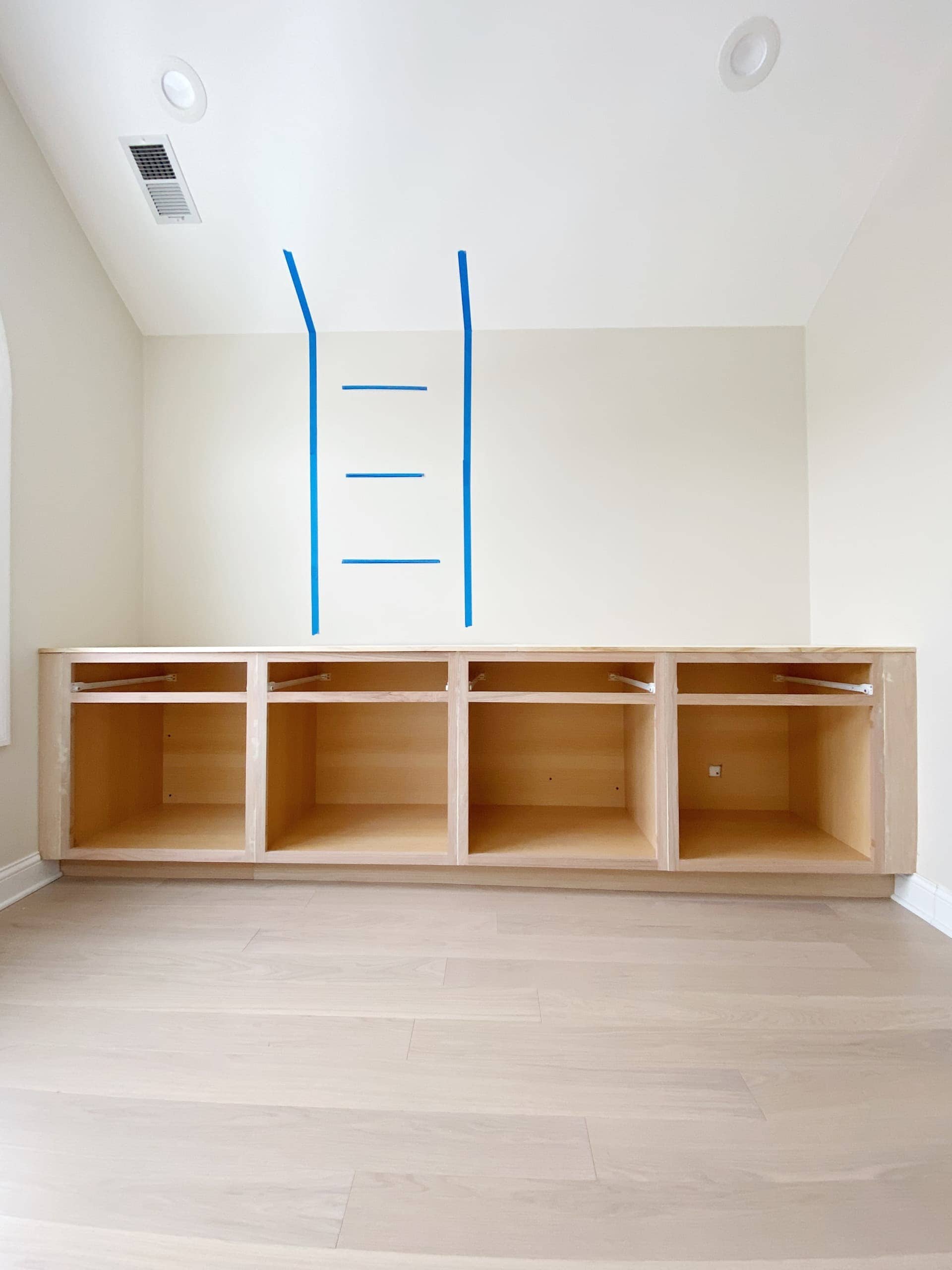 Our base cabinet DIY built-ins