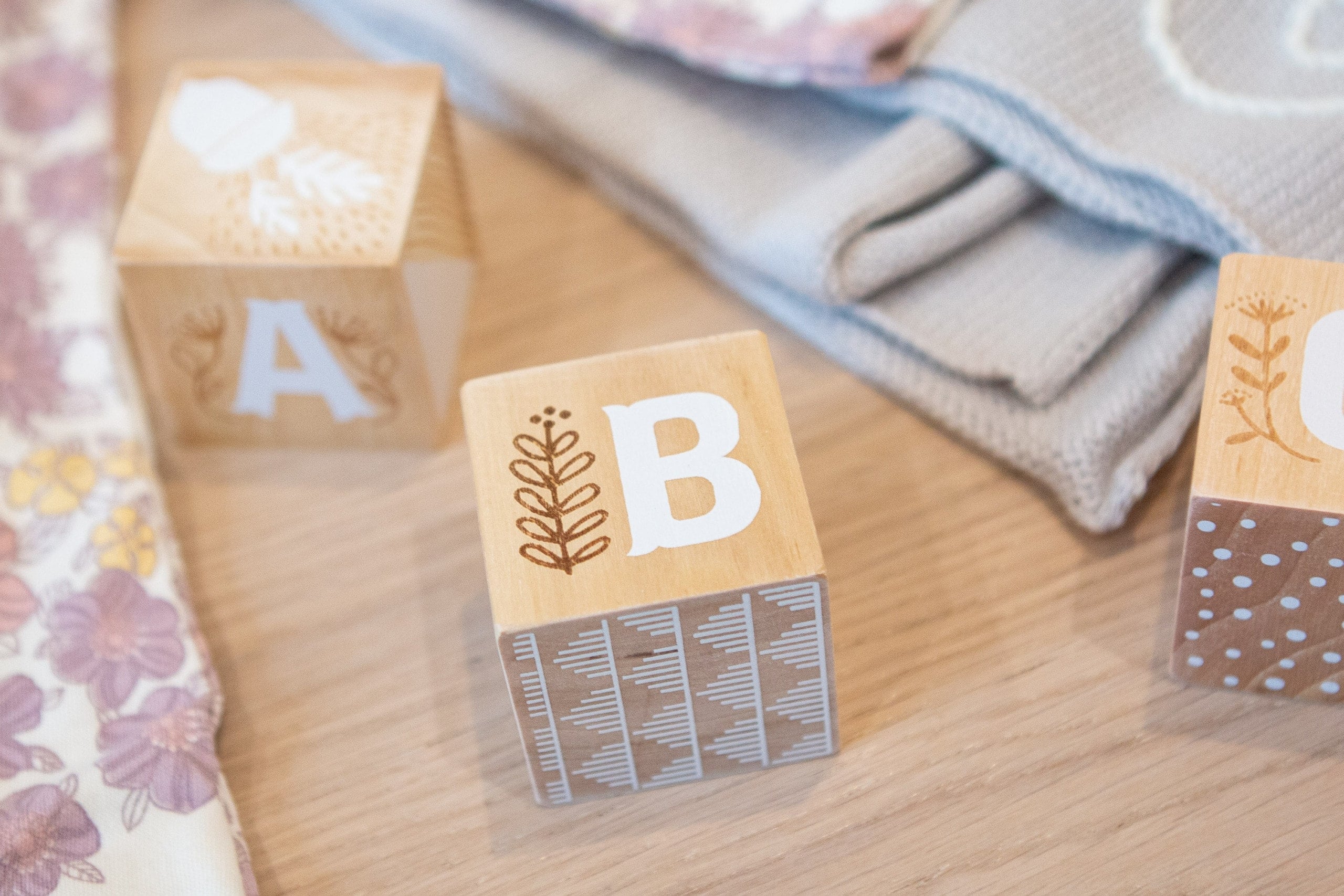 Baby registry tips add cute etched blocks for nursery decor