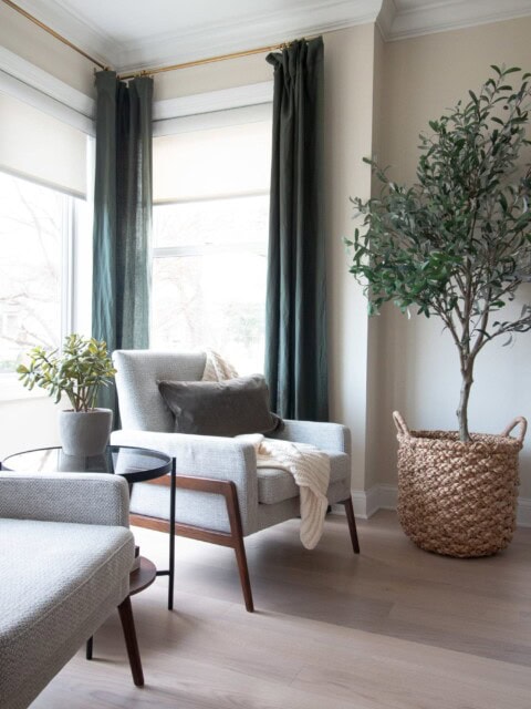 Our new living room window treatments
