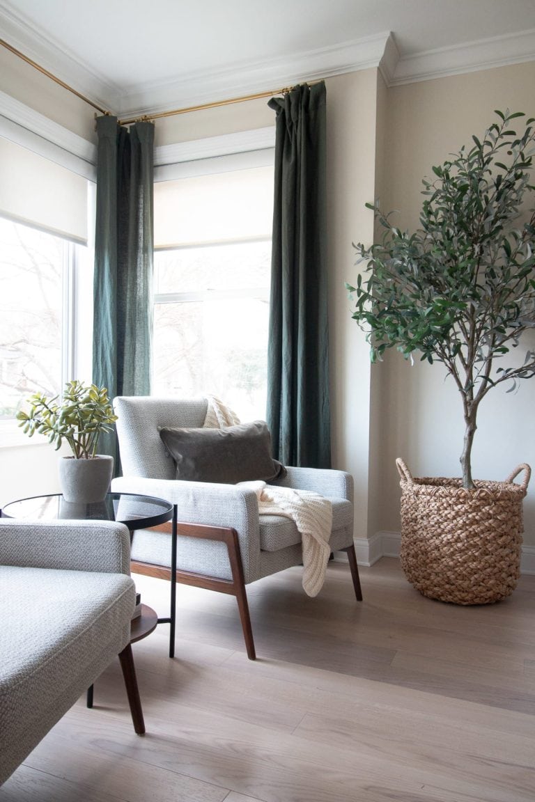 Our new living room window treatments