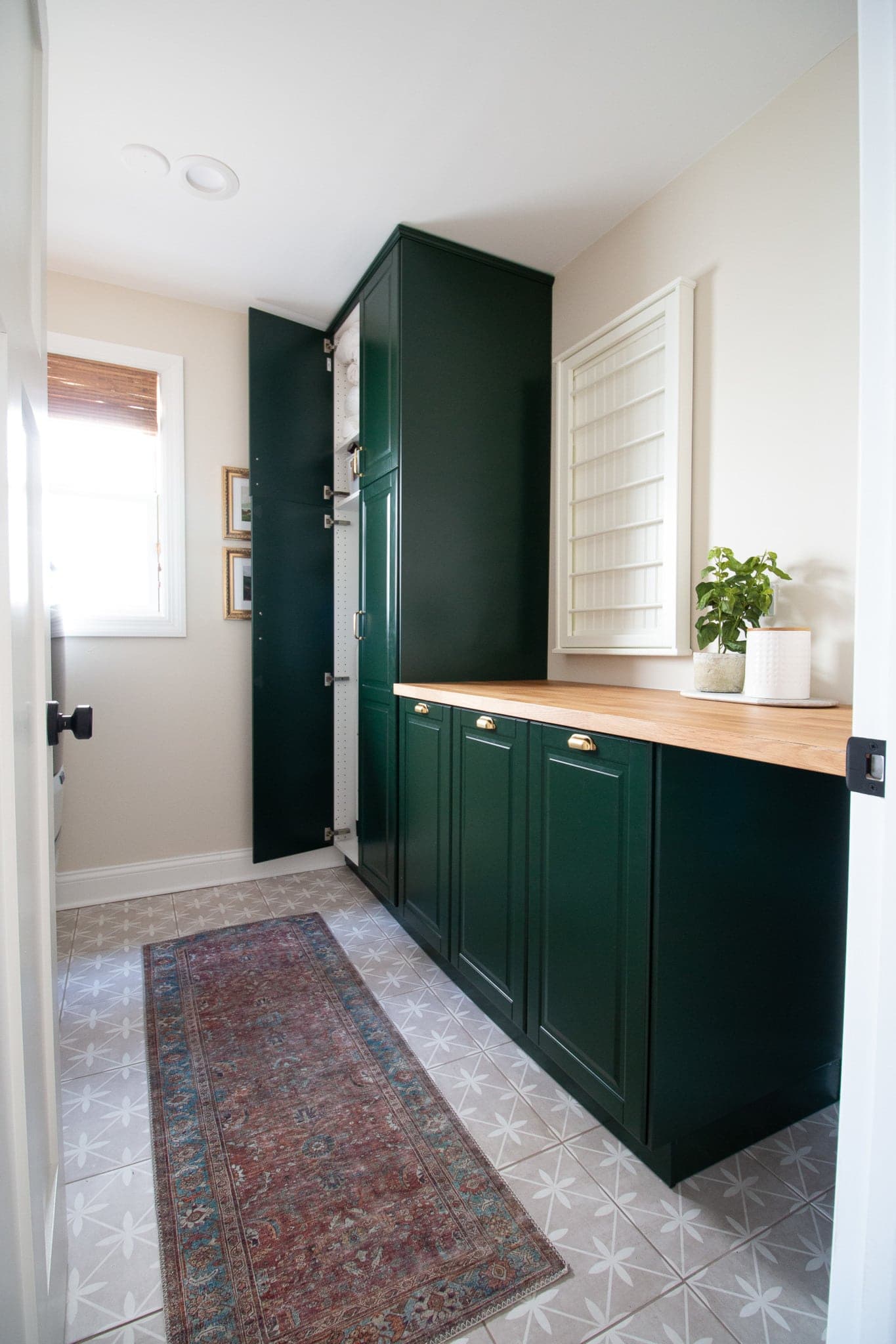 How we organized our laundry room cabinets