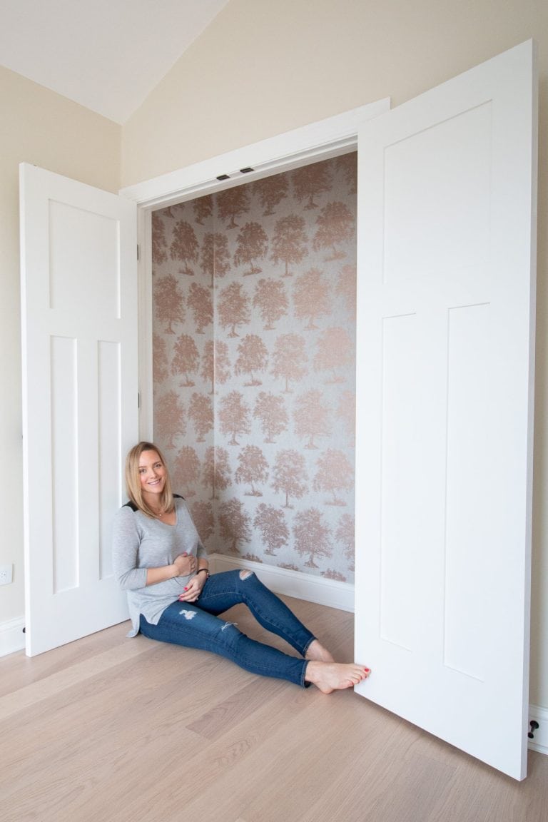 How to wallpaper a closet