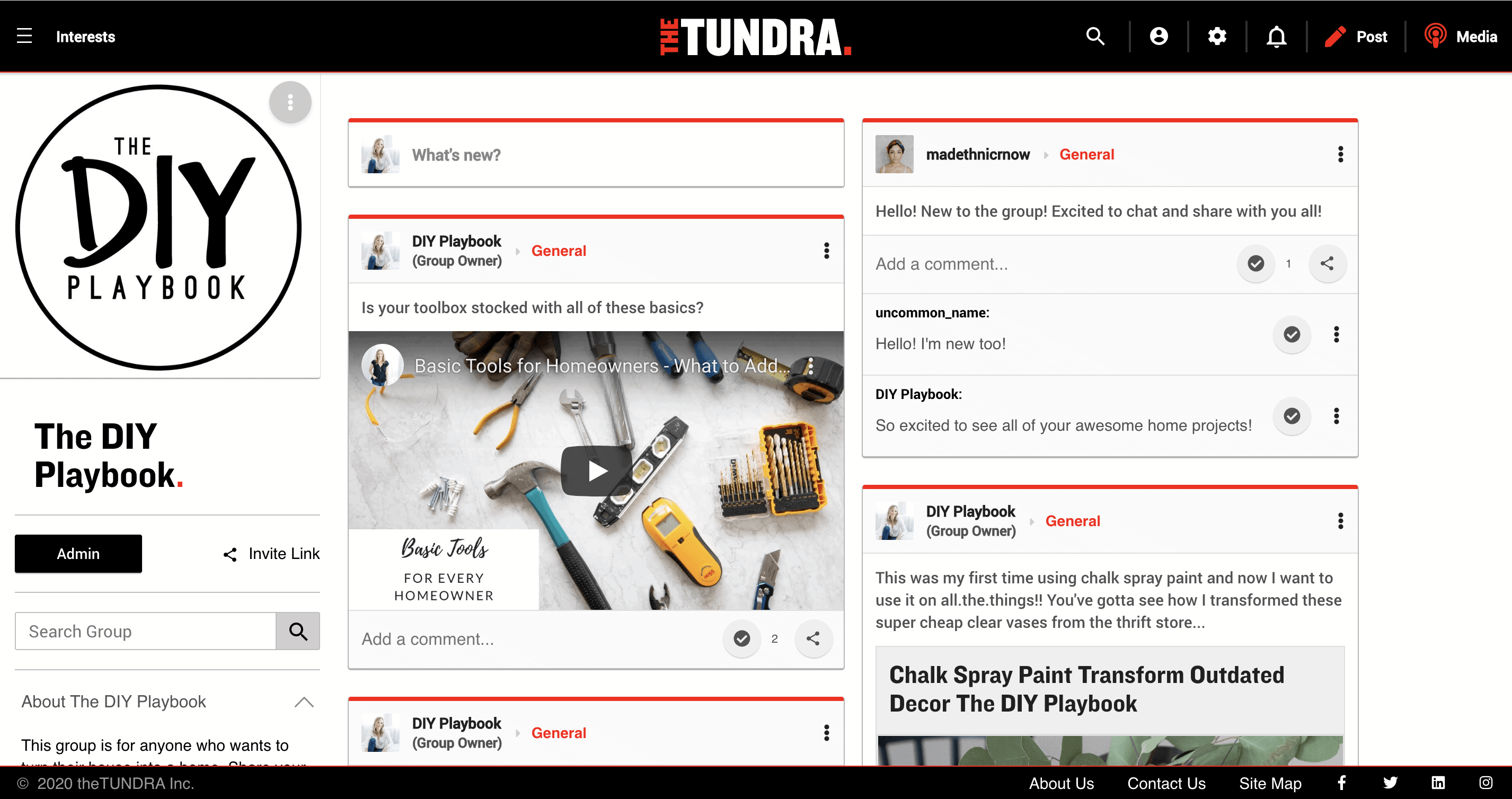 The tundra DIY Playbook group