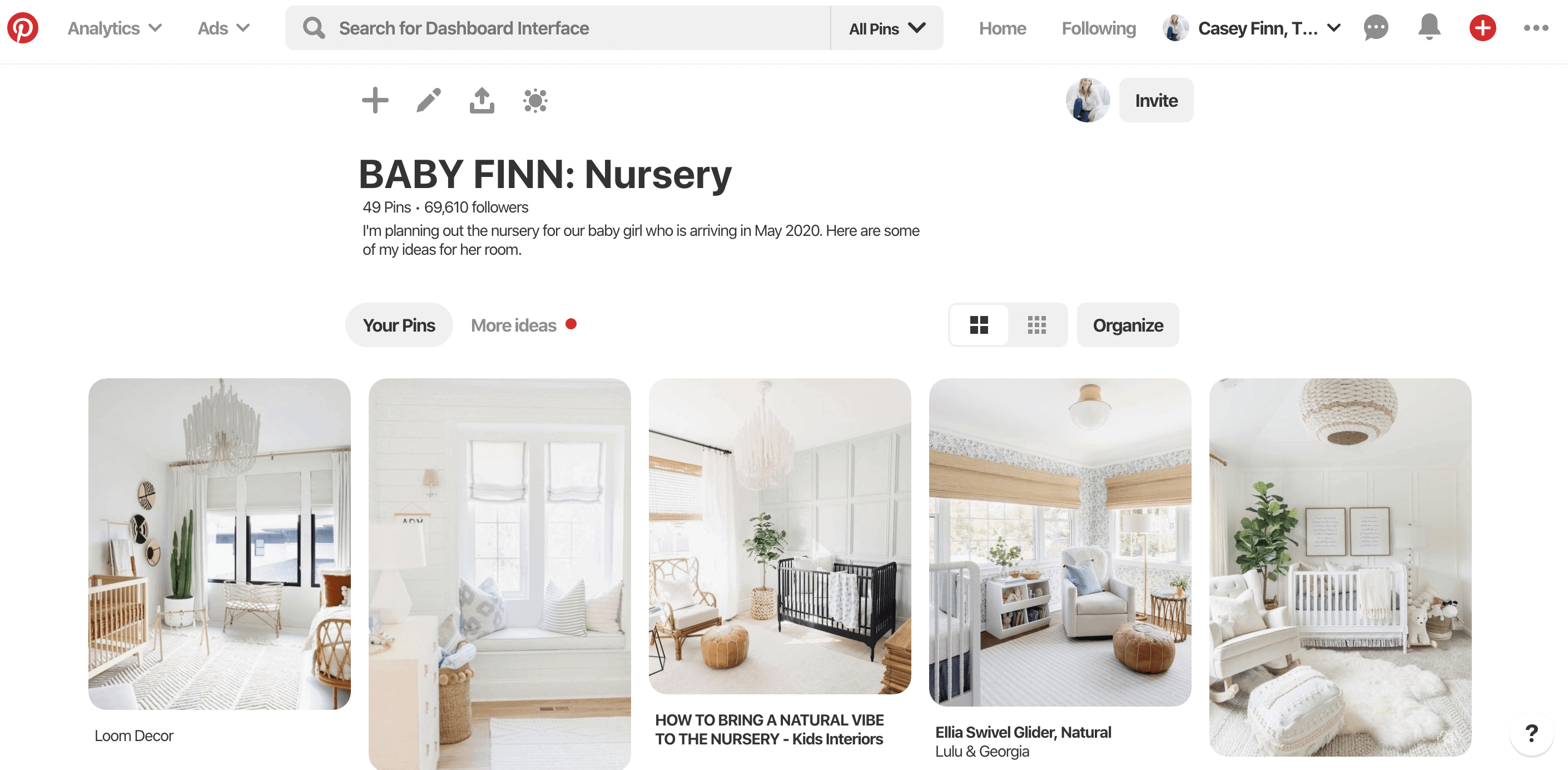 My Nursery design plan pinterest board