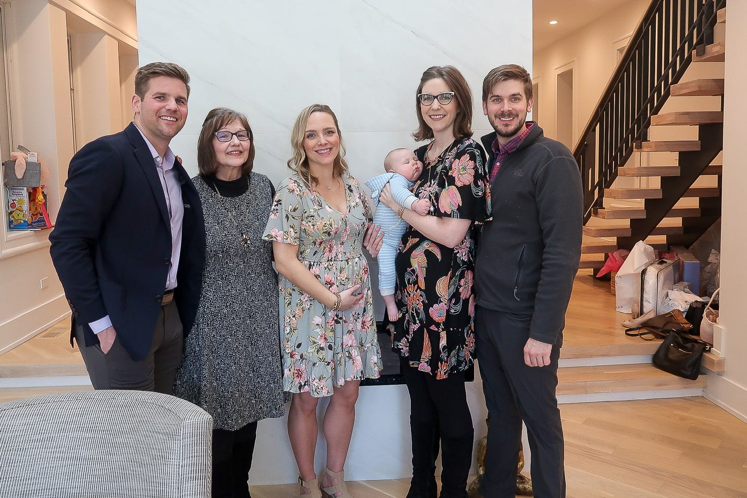 Finn's family at our baby shower