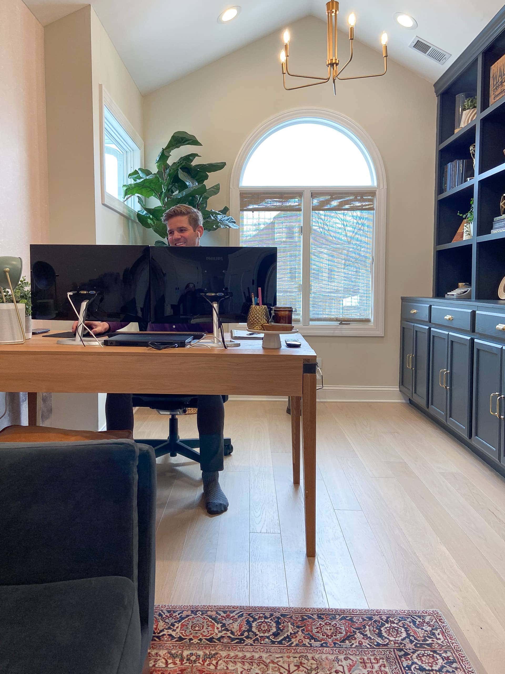 Finn working from home