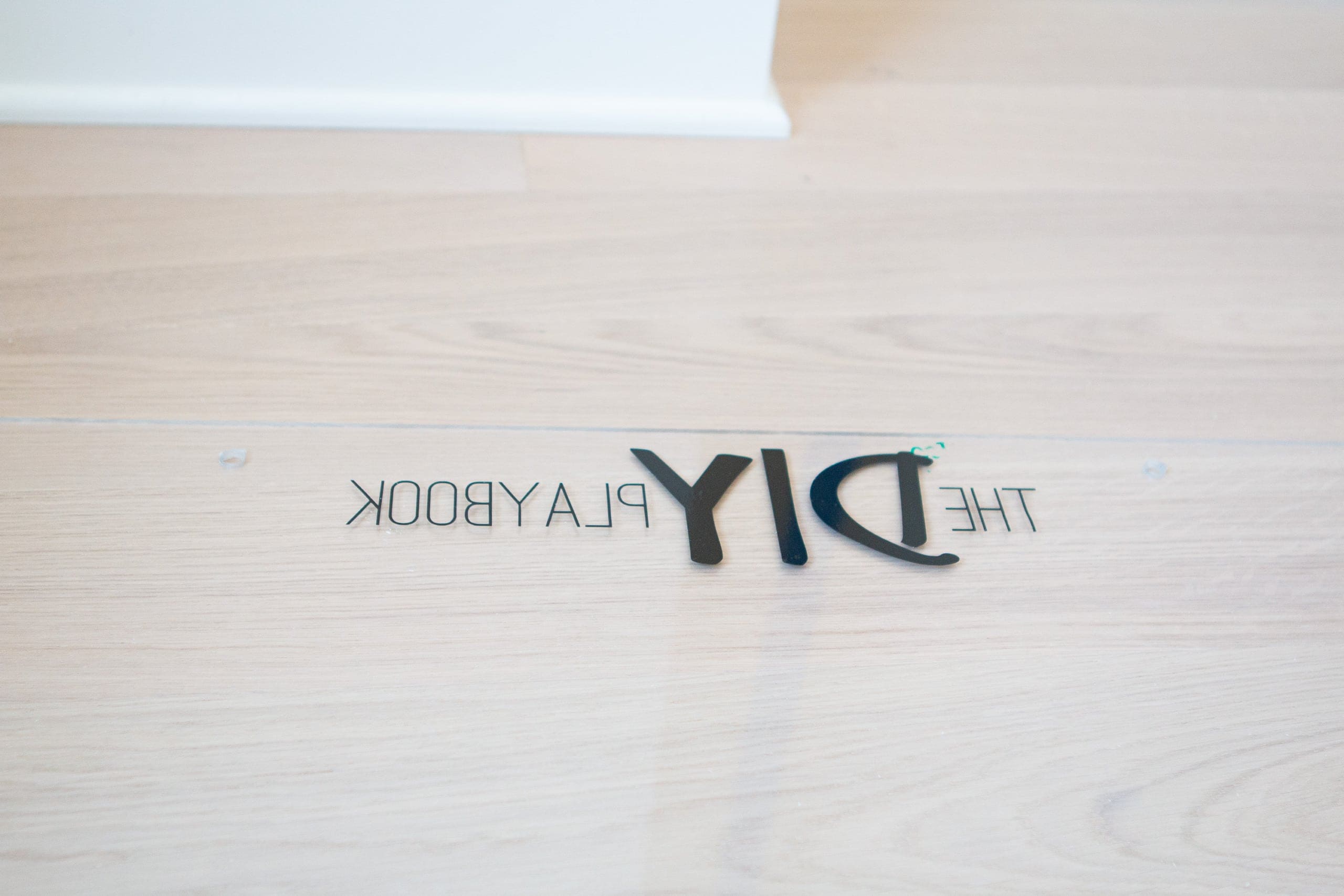 Adding a decal to an acrylic white board