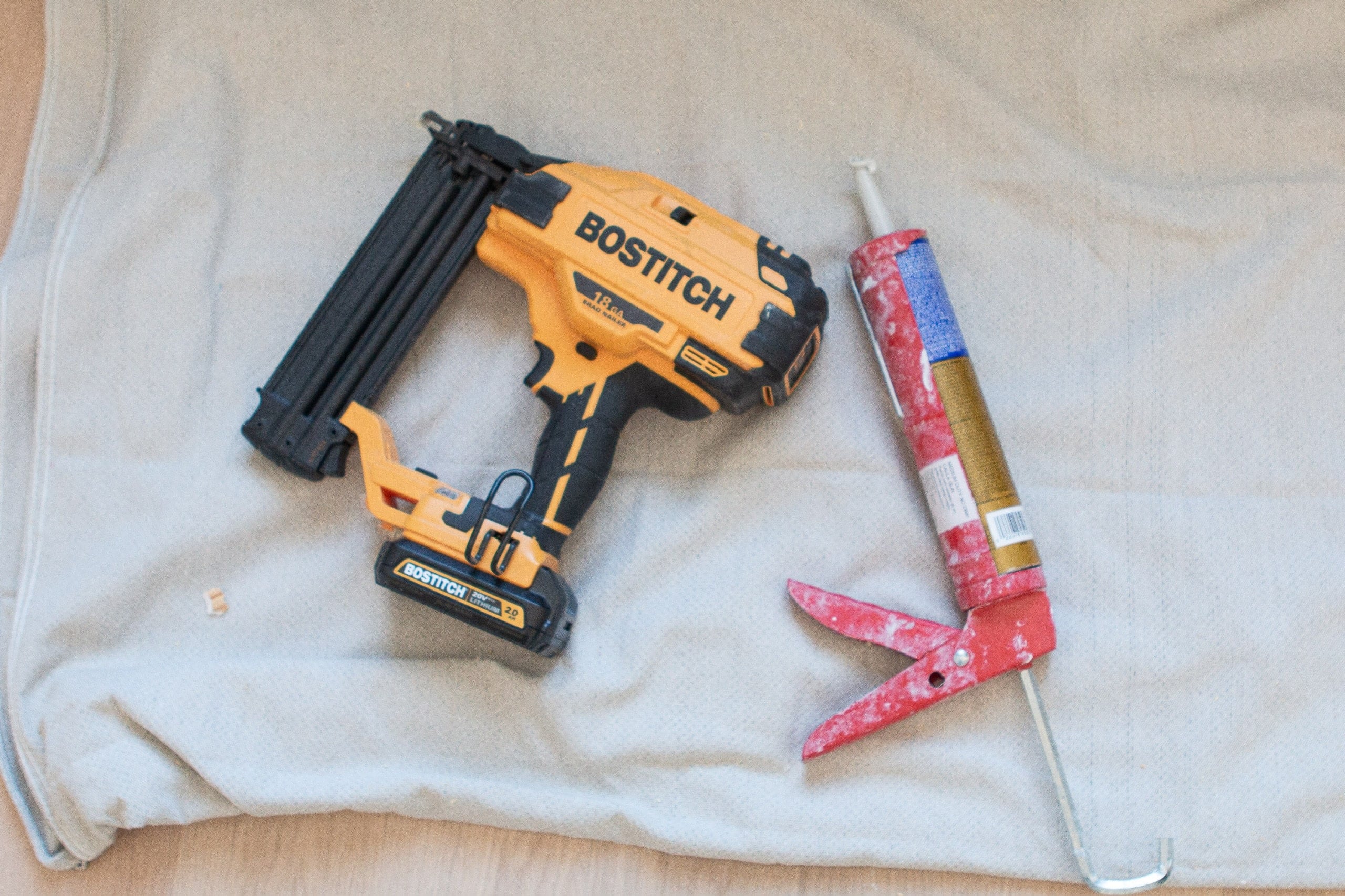 Liquid nails and a brad nailer