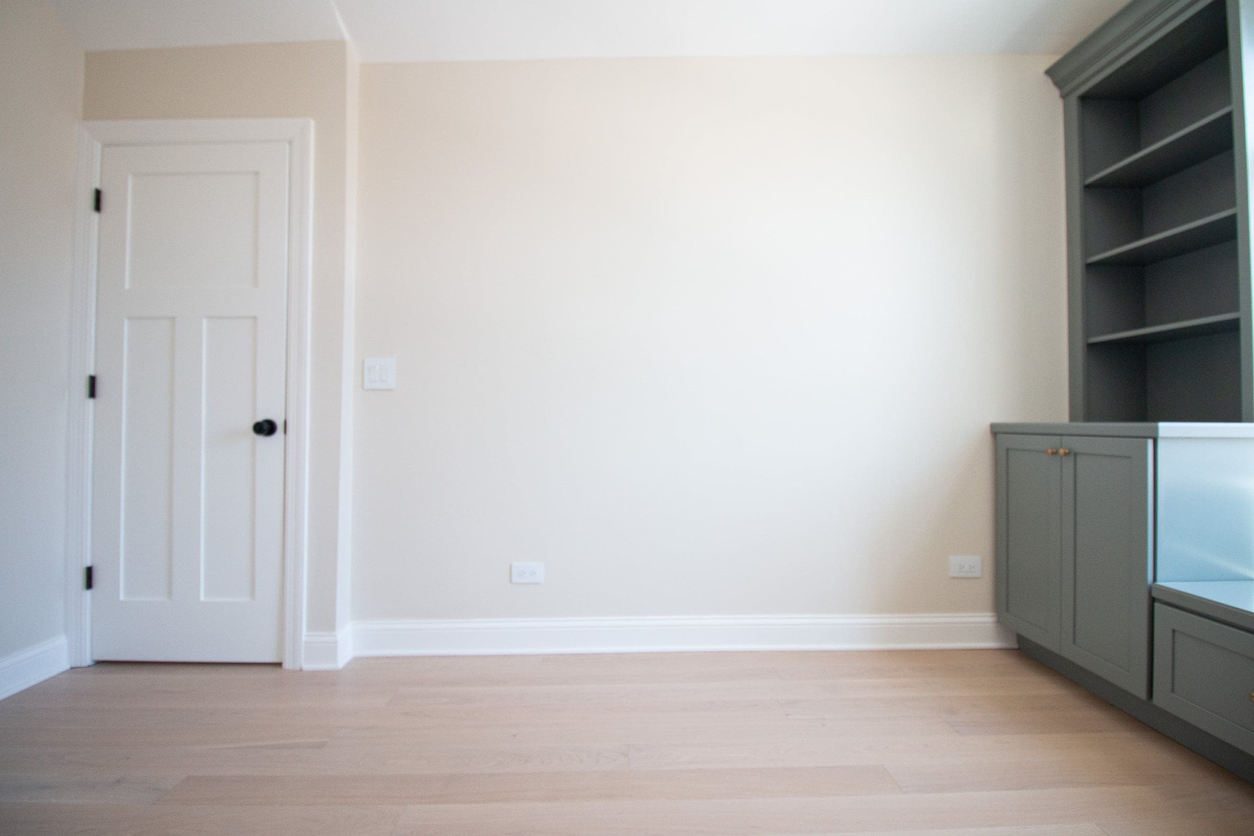 Adding chair rail to our nursery - the before