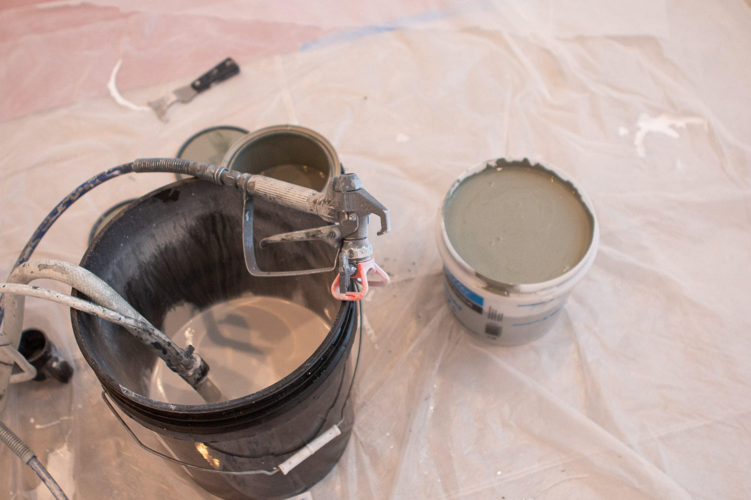 Prepping the room for paint