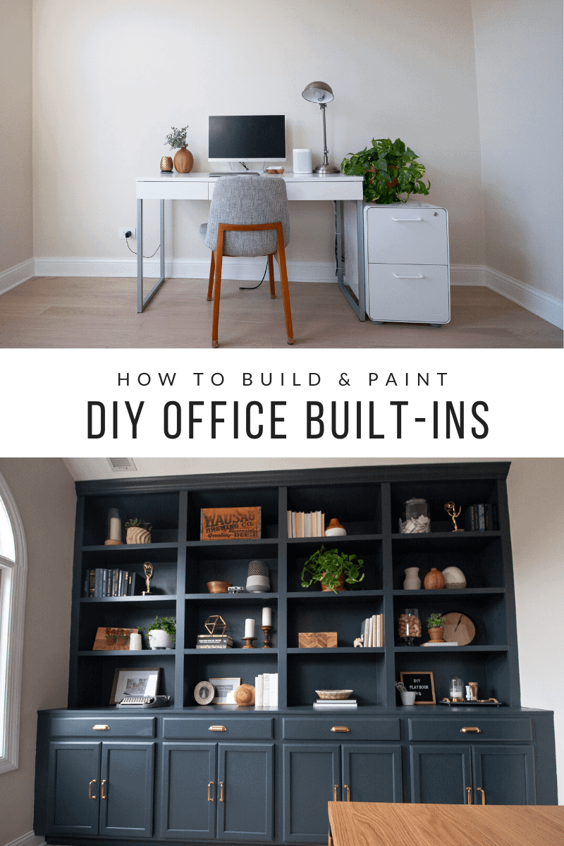 DIY office built-ins makeover