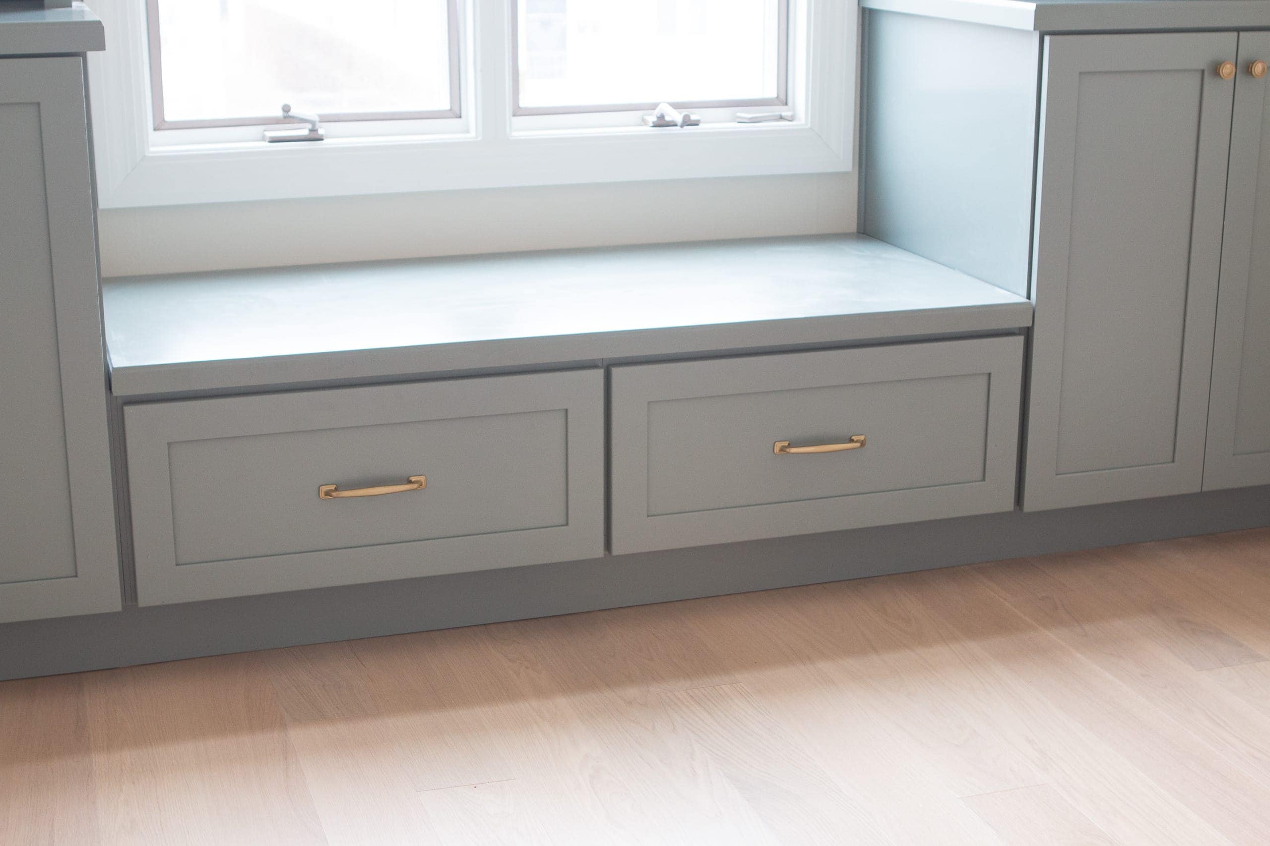 Drawers in our nursery built-ins