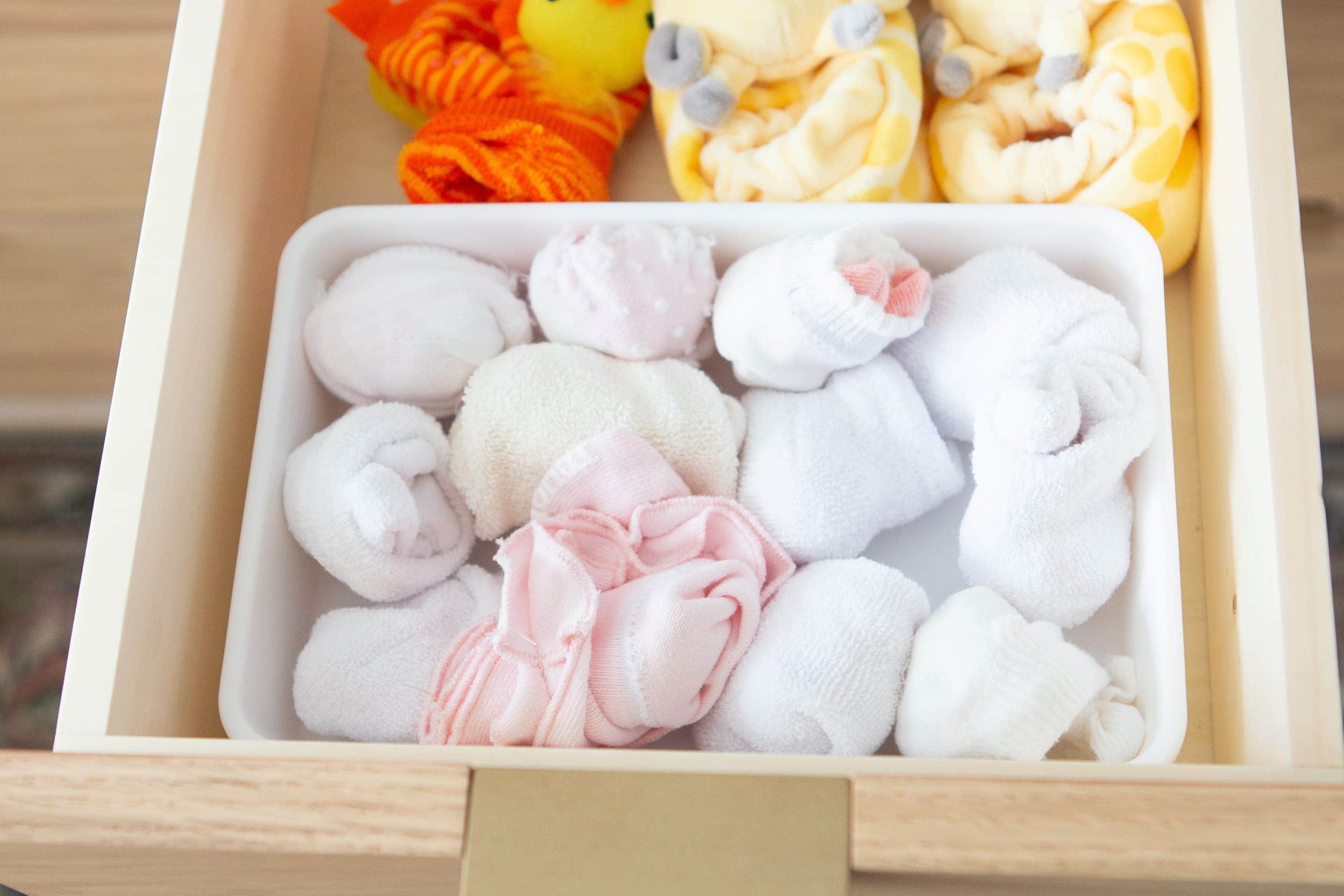 Organizing tiny socks