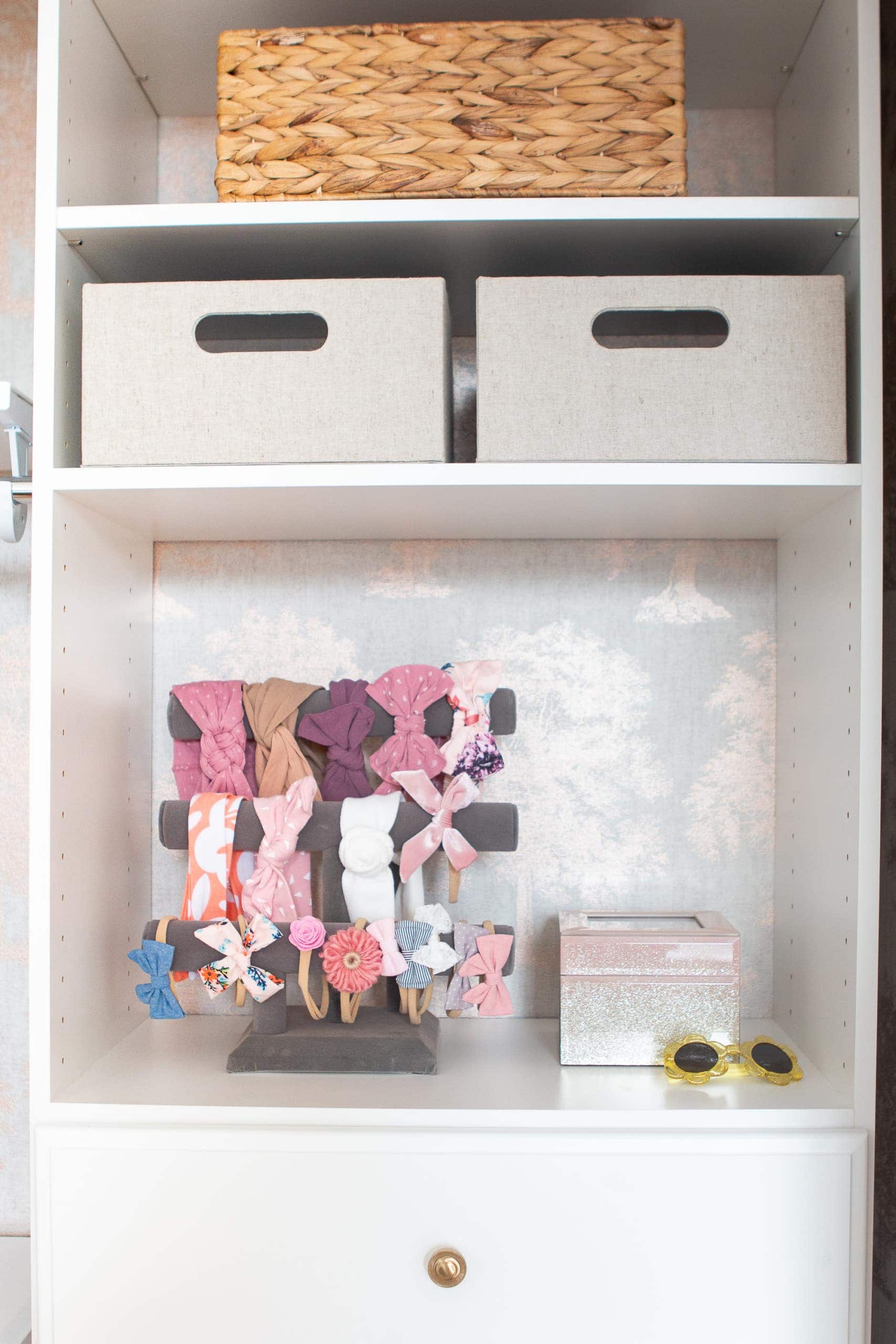 Organizing a nursery closet