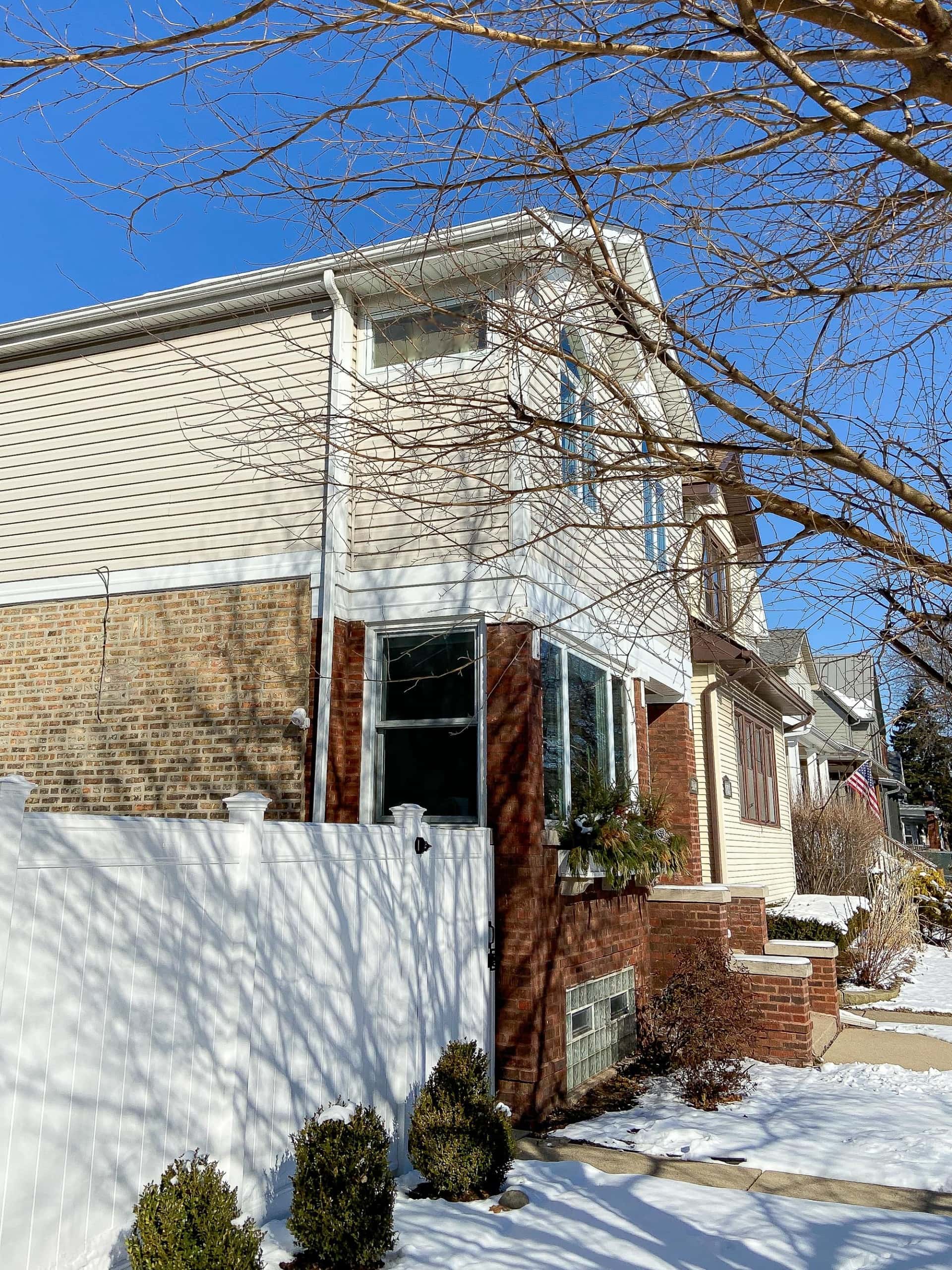 the outside of our house and window