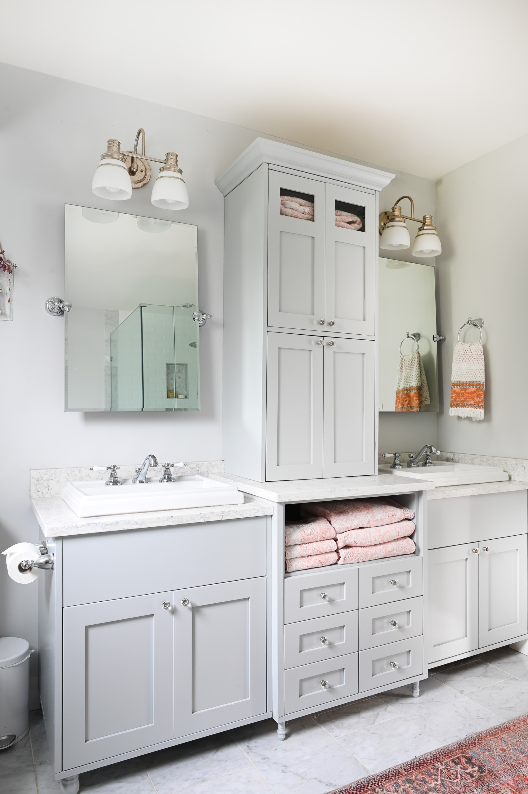 Custom double vanity