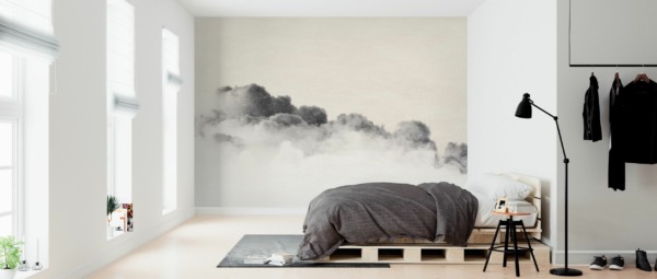 wall mural in the home office
