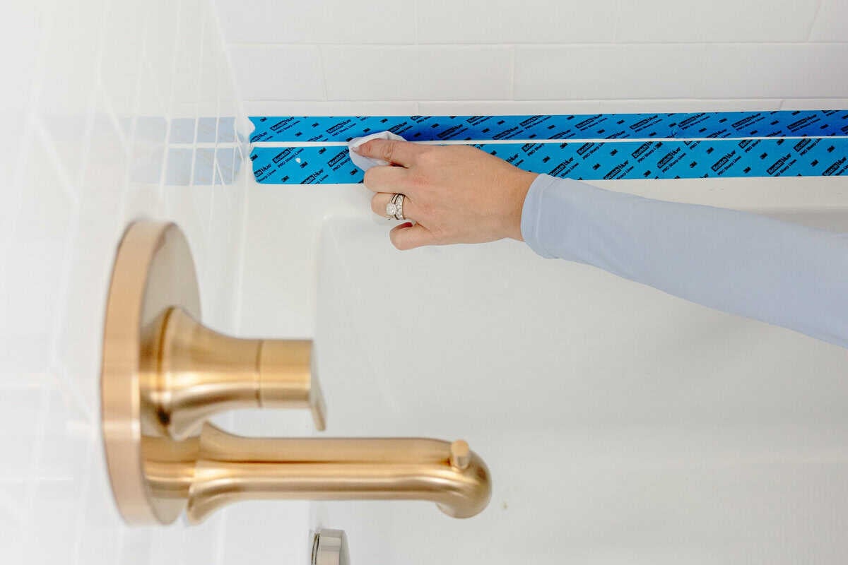 Use a baby wipe to smooth out your silicone caulk