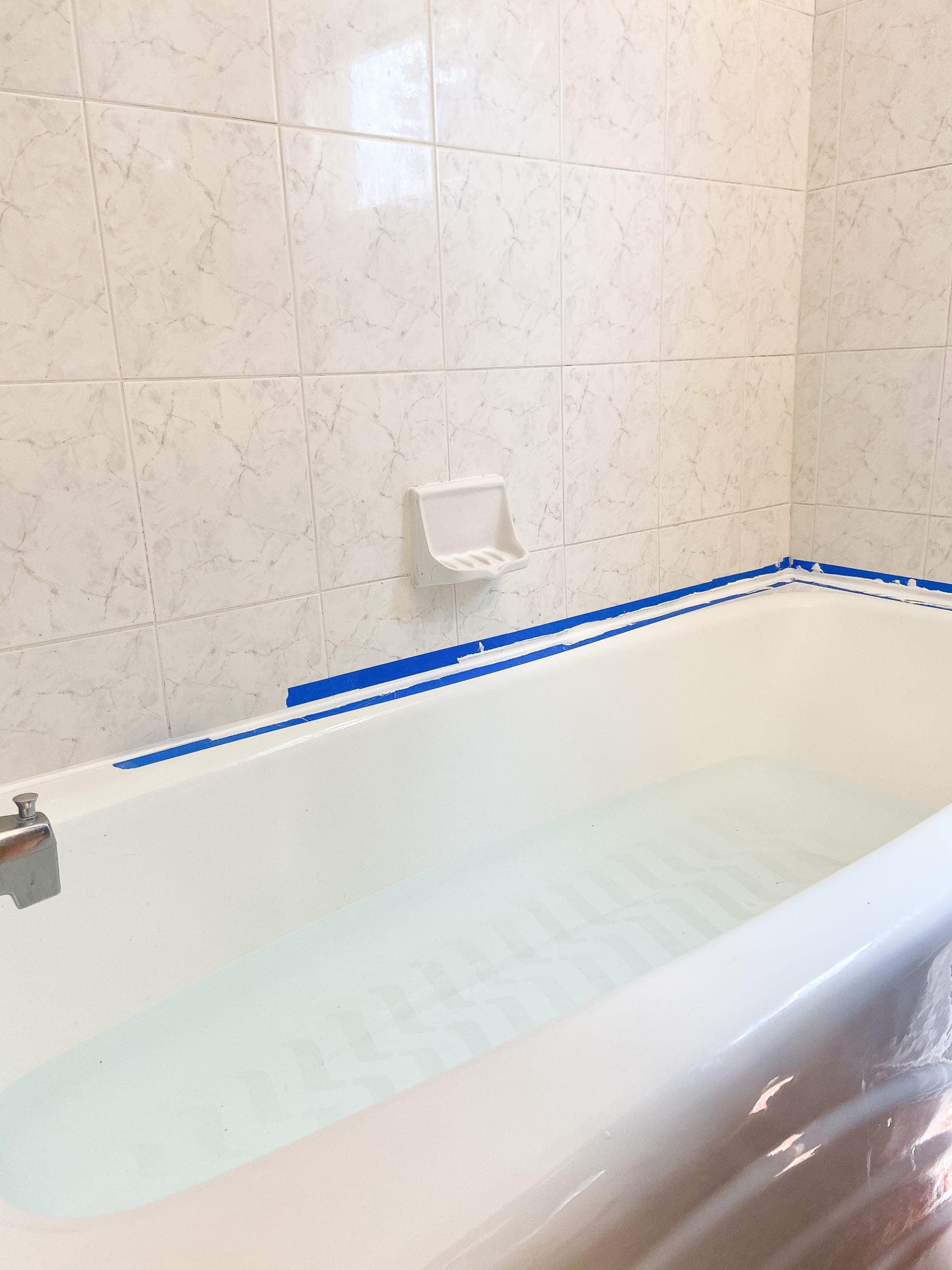 Fill the bathtub with water