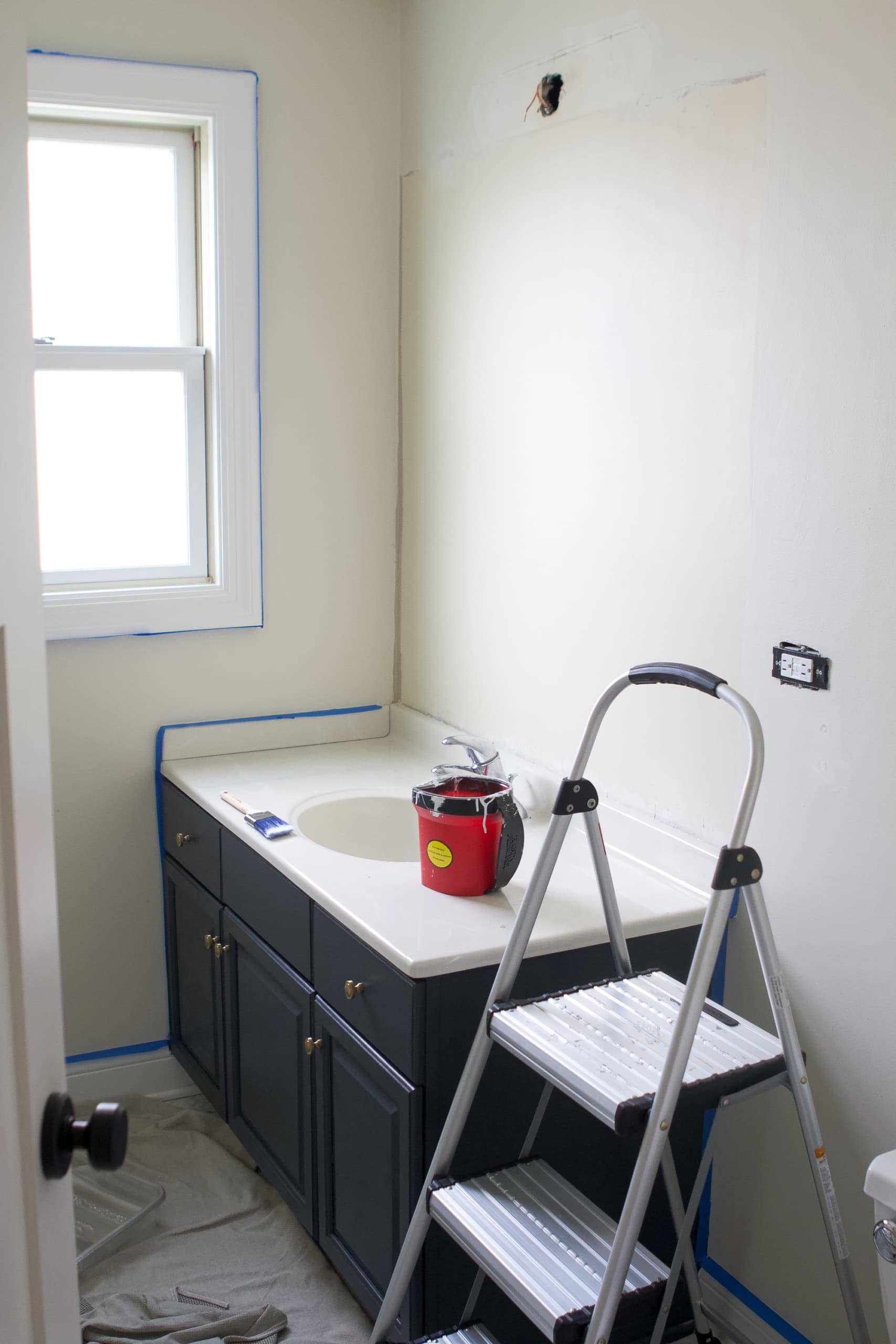 Painting the bathroom
