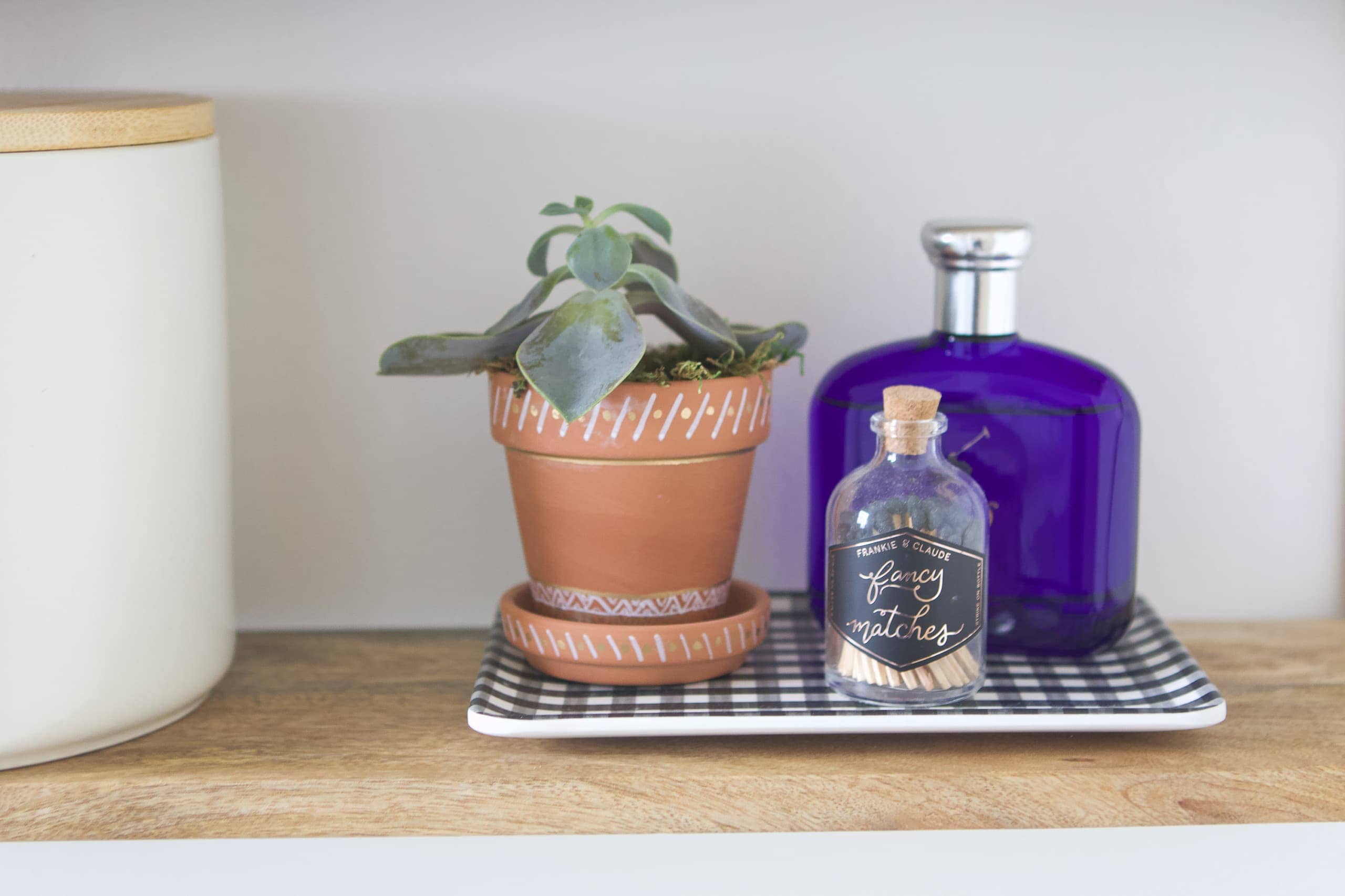 How to style shelves in a bathroom