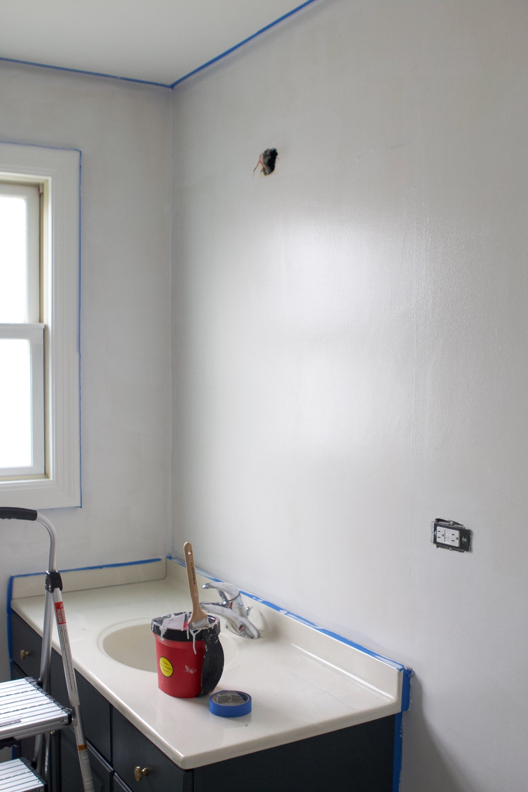 painting a bathroom