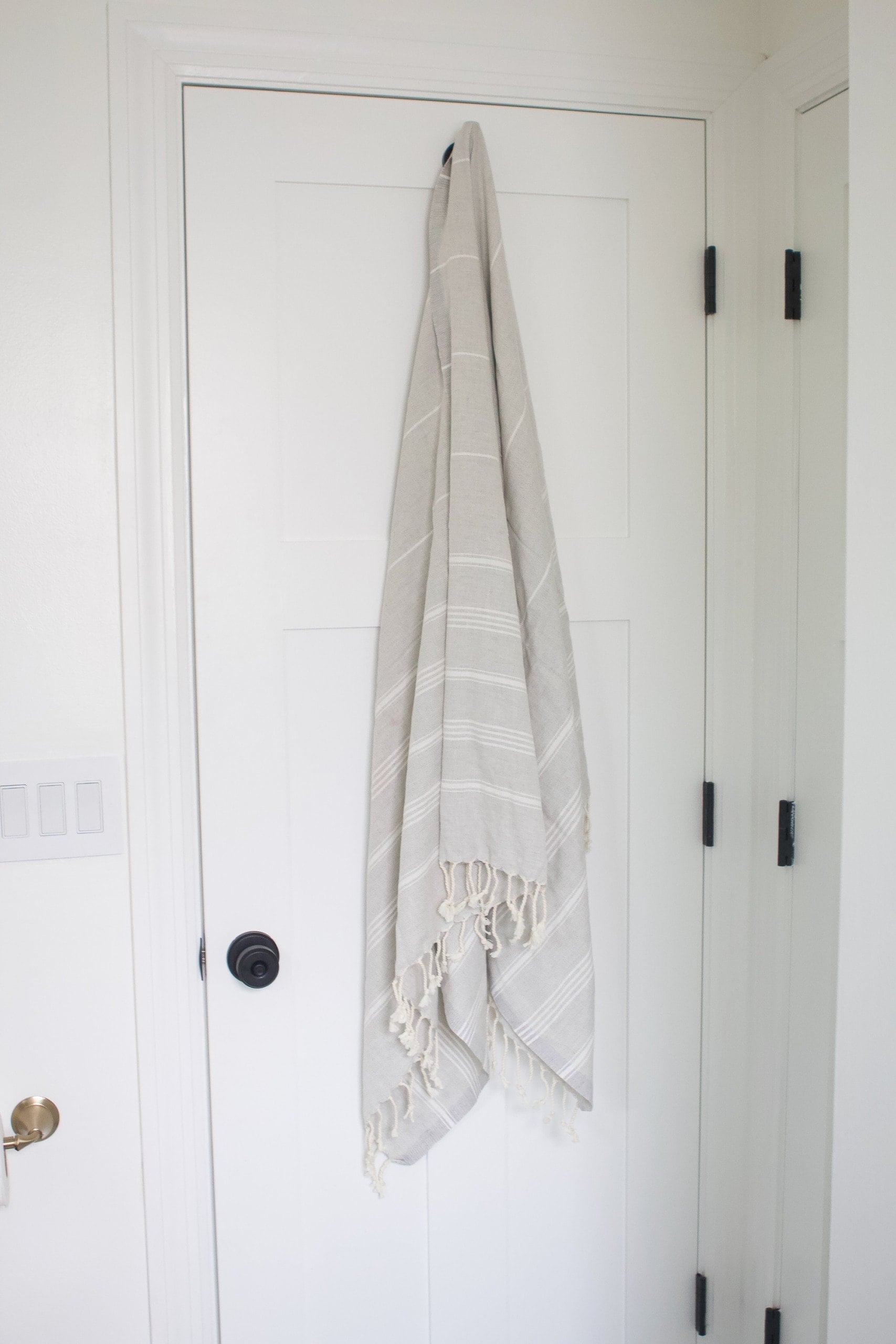 Gray turkish towel
