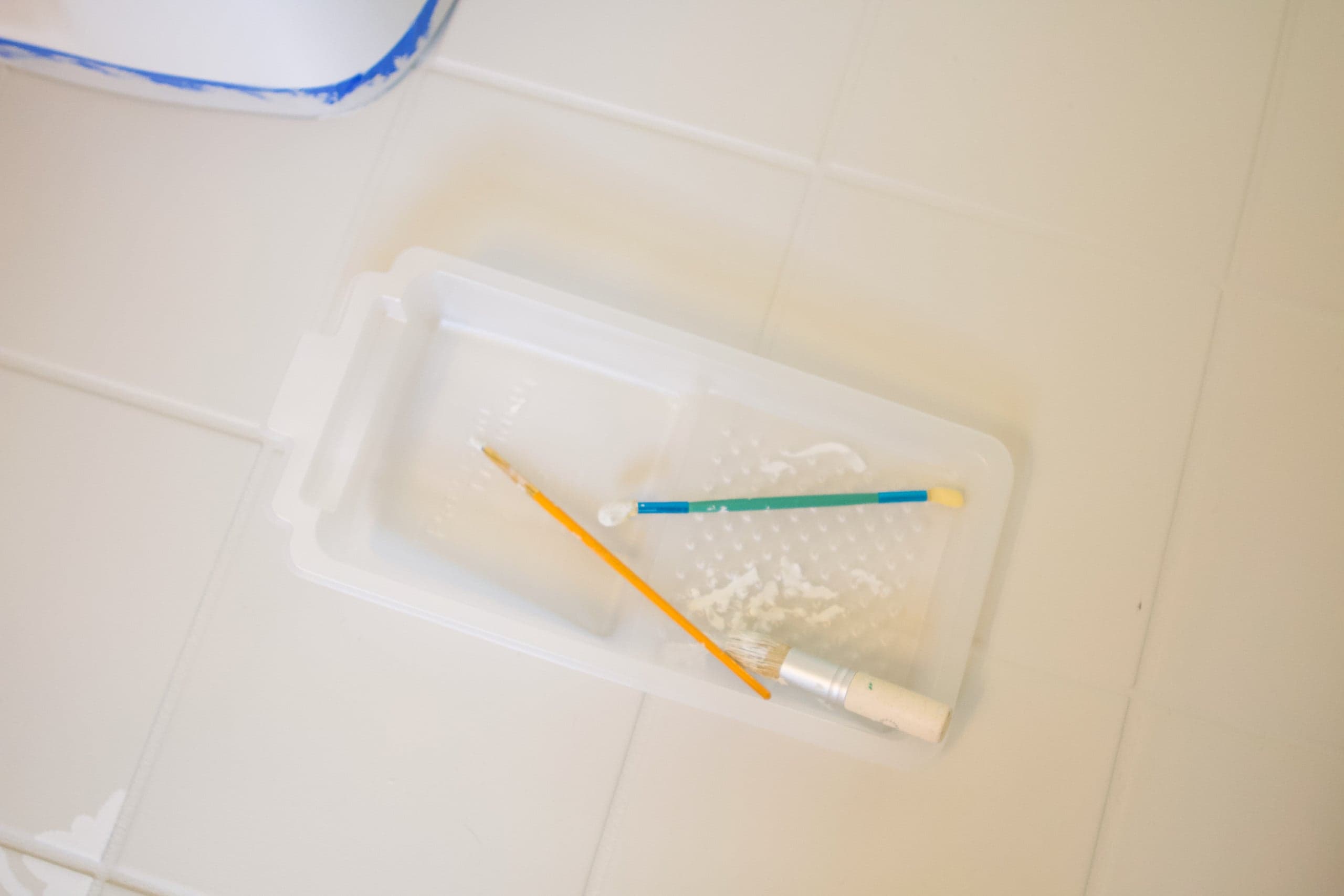 Clean up your mistakes with small paint brushes