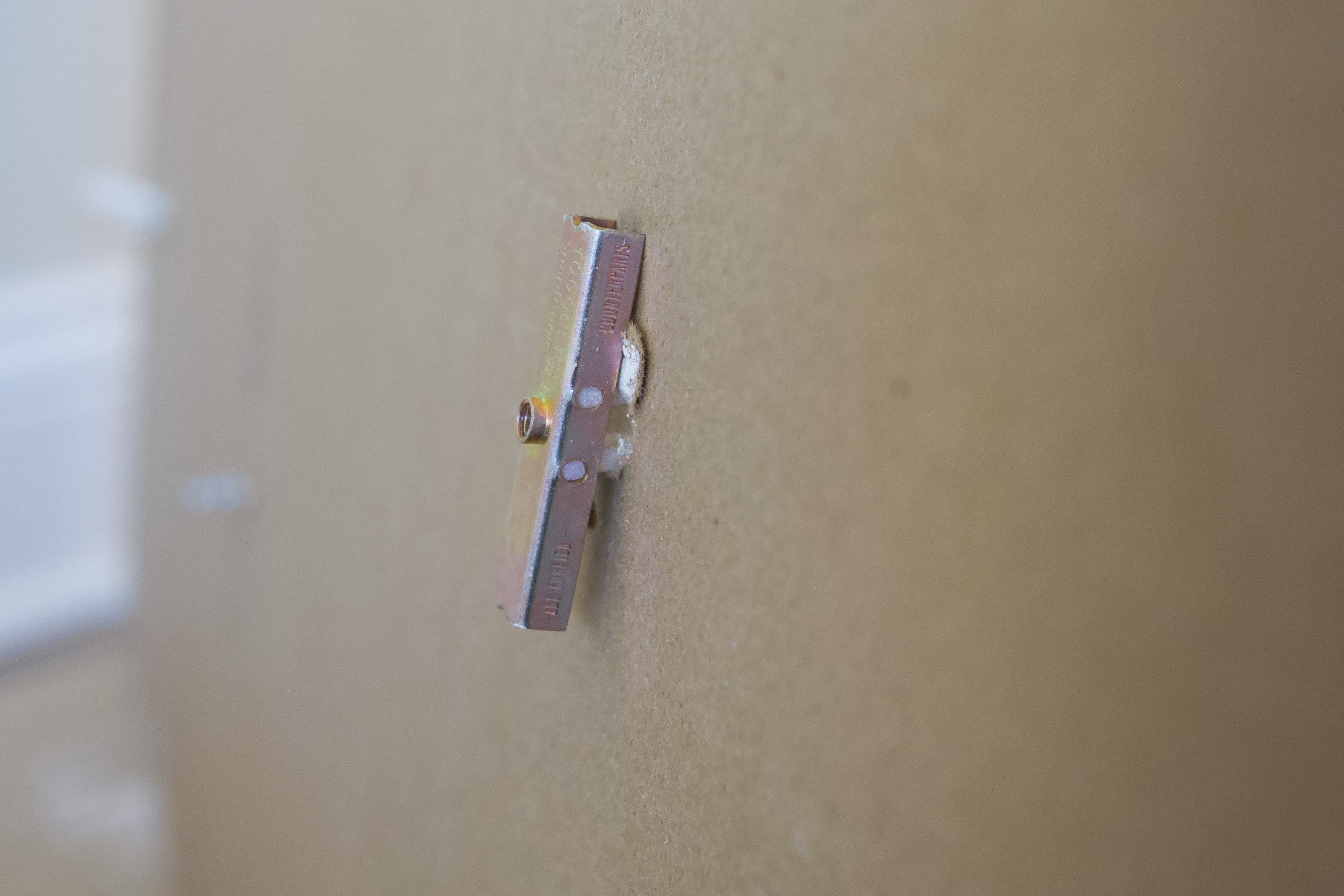 The back of the drywall