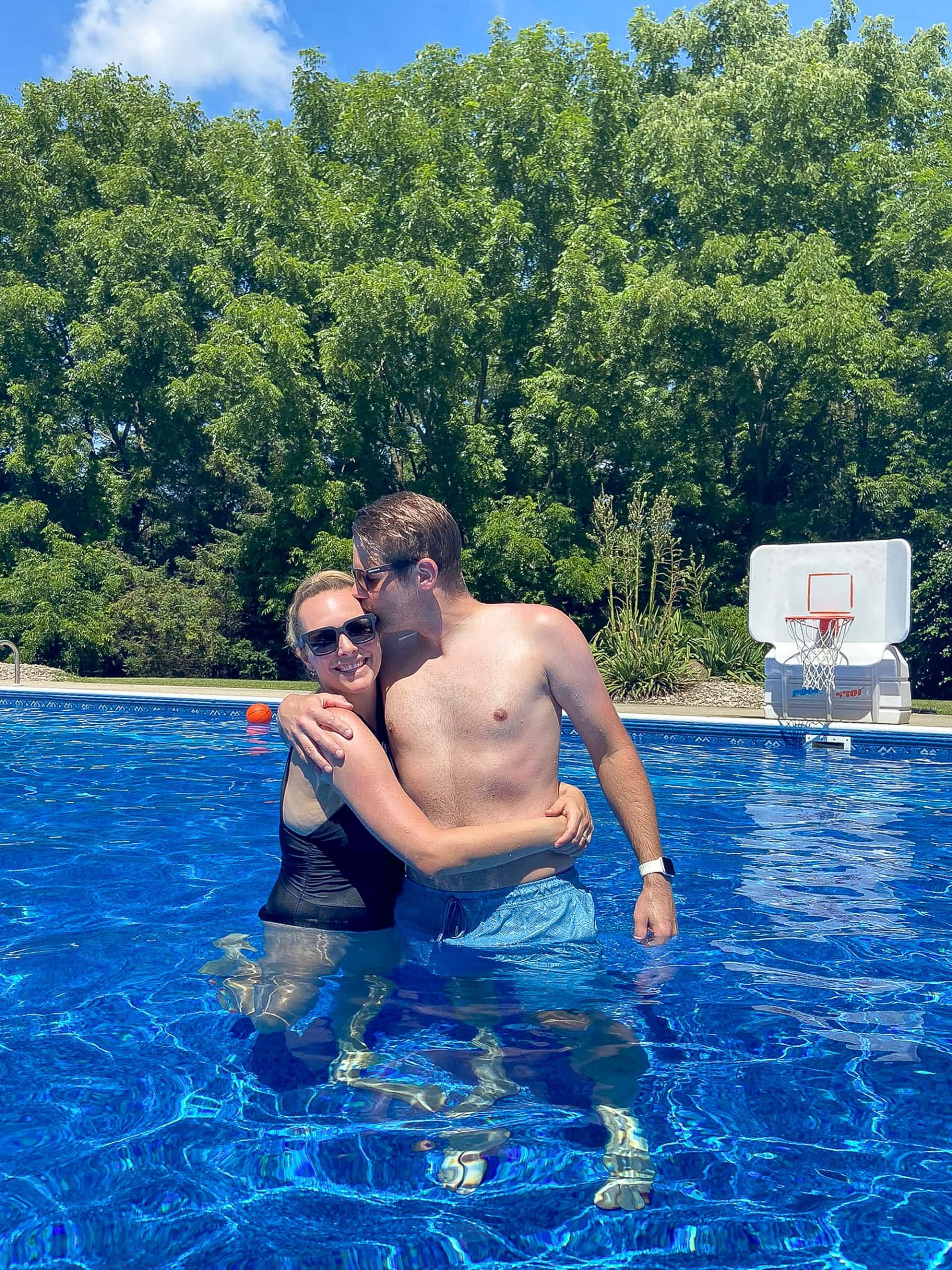 Casey and Finn swimming