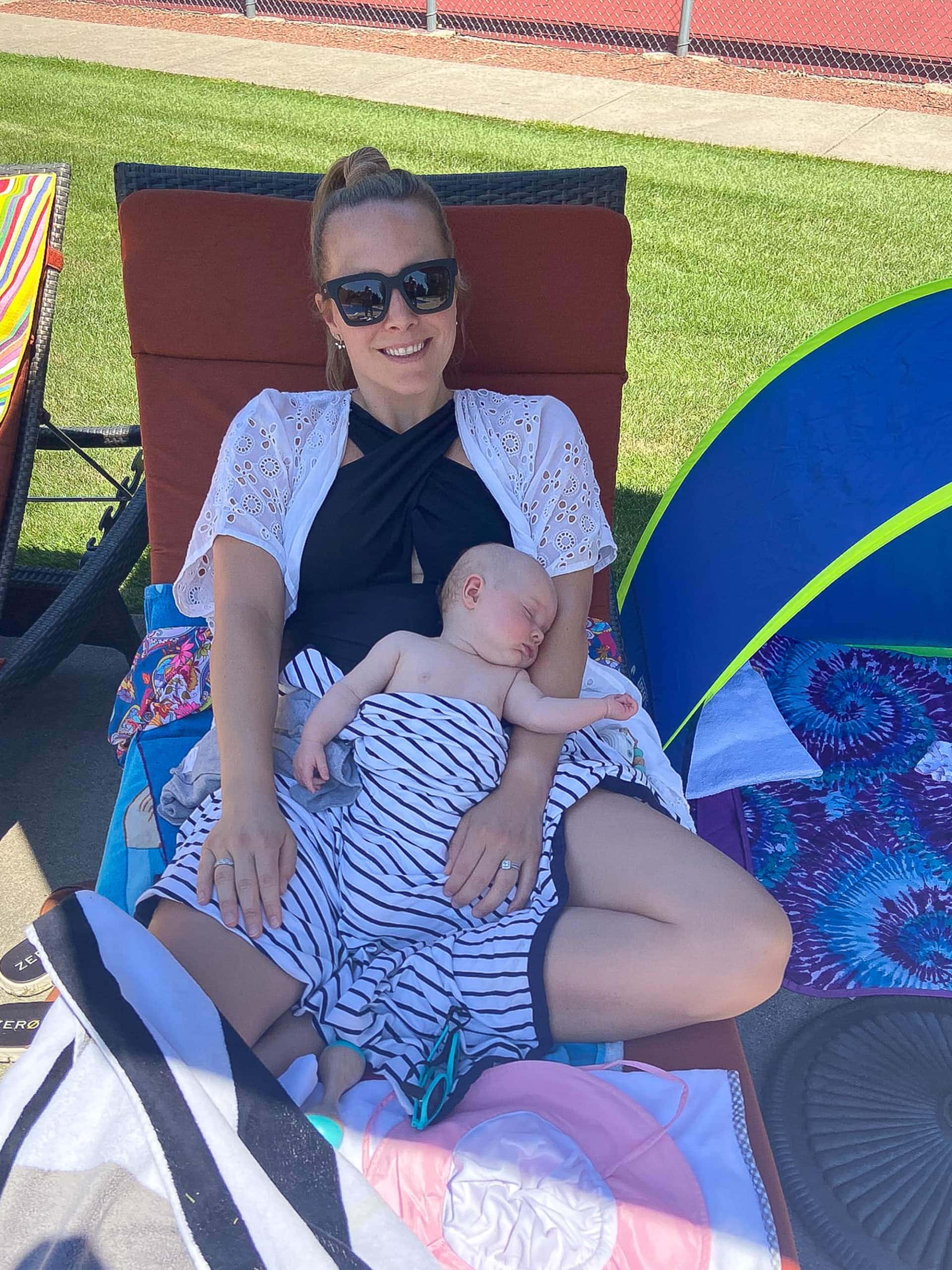 Rory and casey at the pool