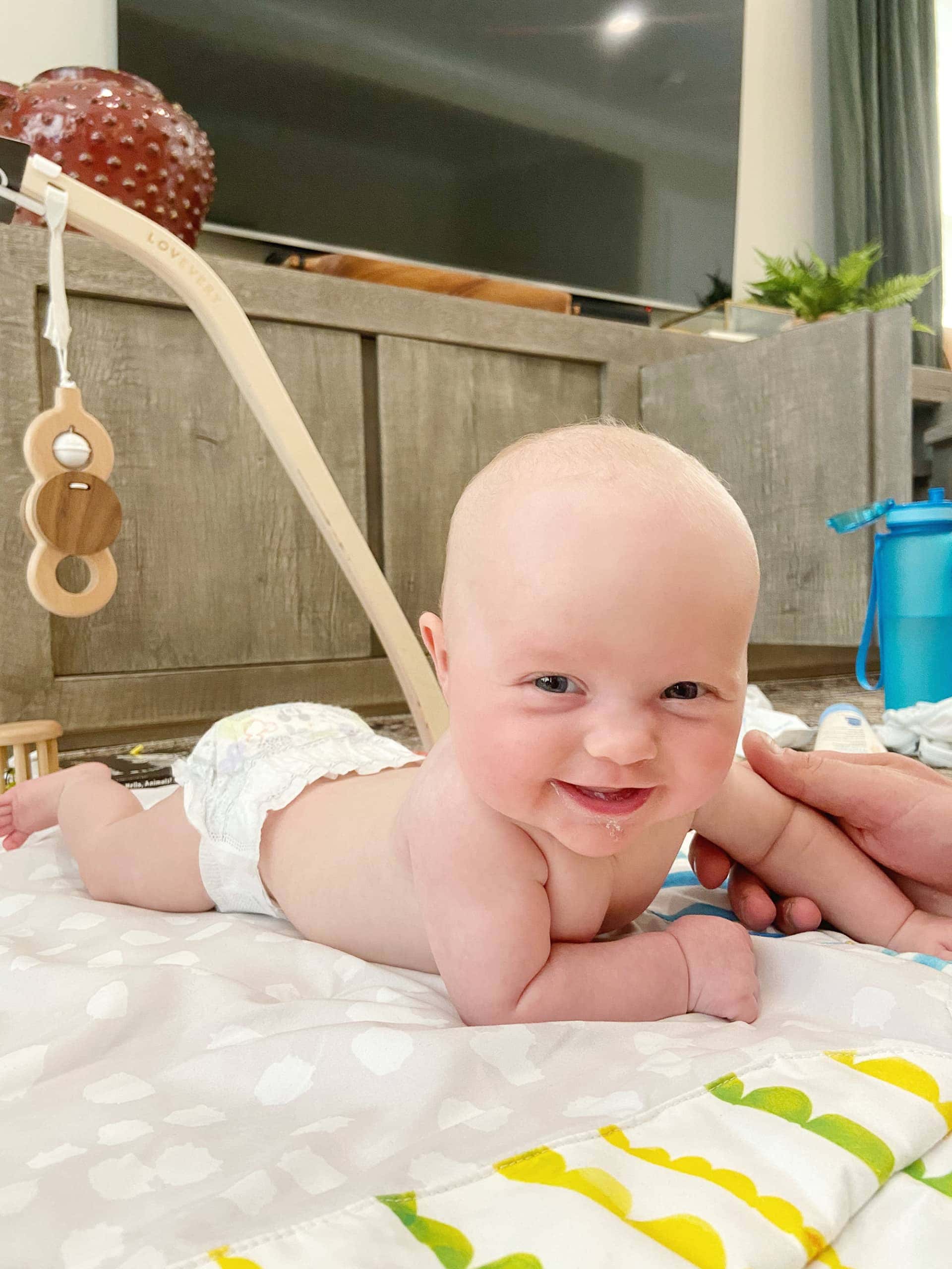 Rory enjoying tummy time