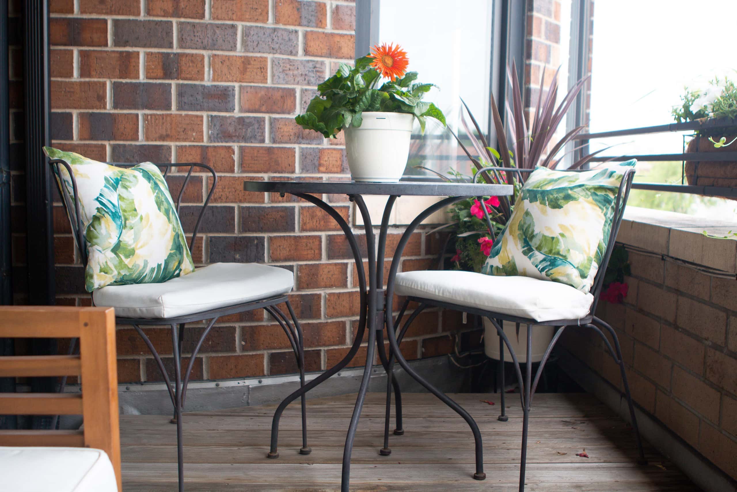 Outdoor patio in the city