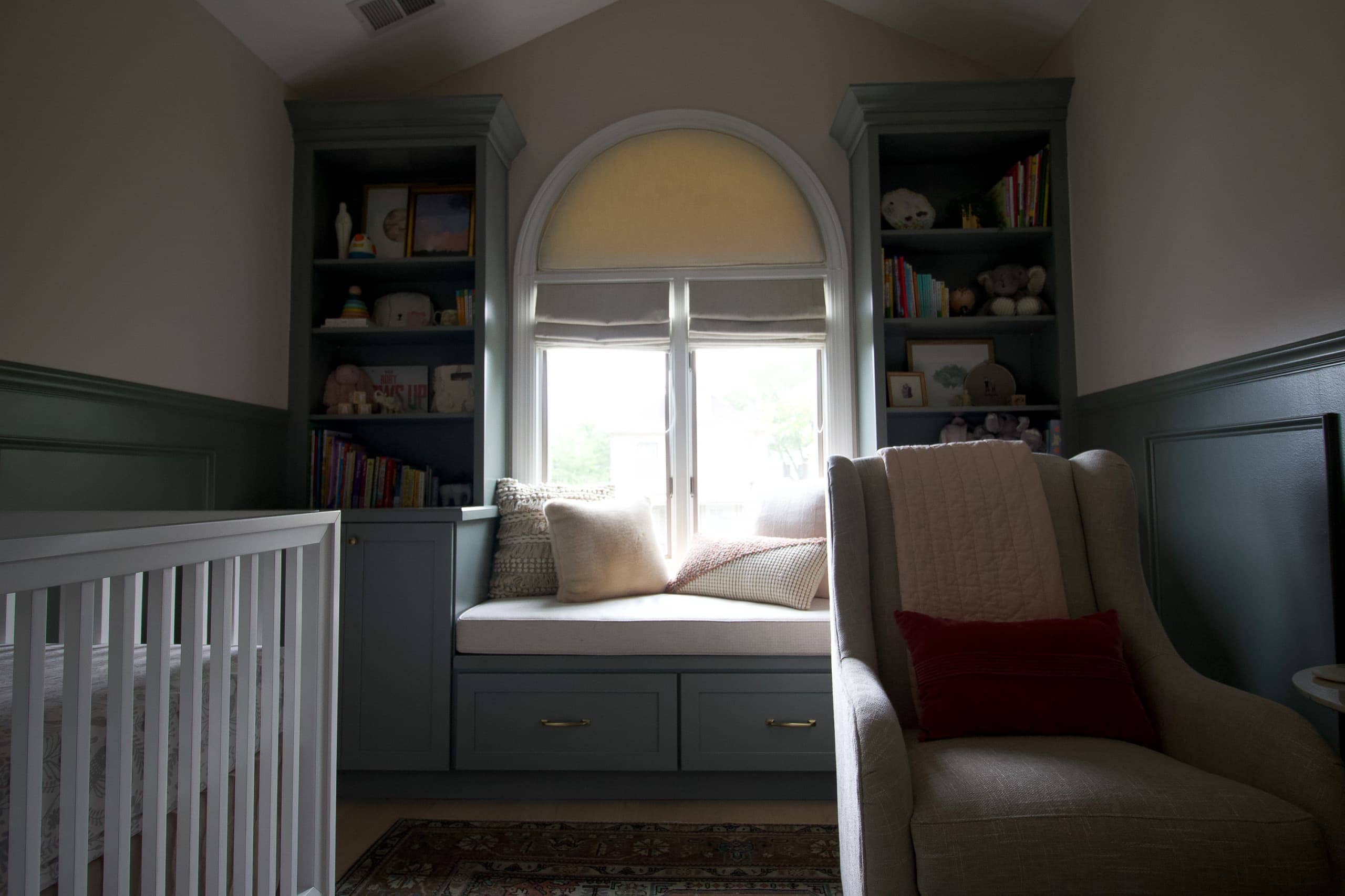 Using a pillow to block the light in a nursery
