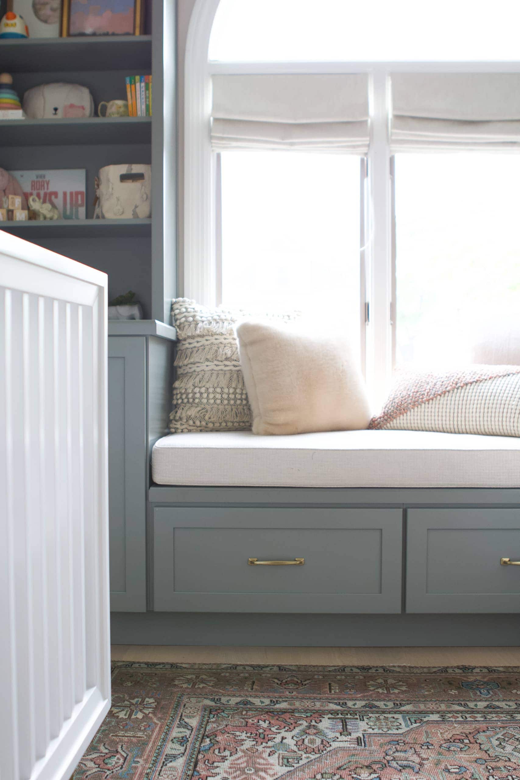 Window bench in a nursery