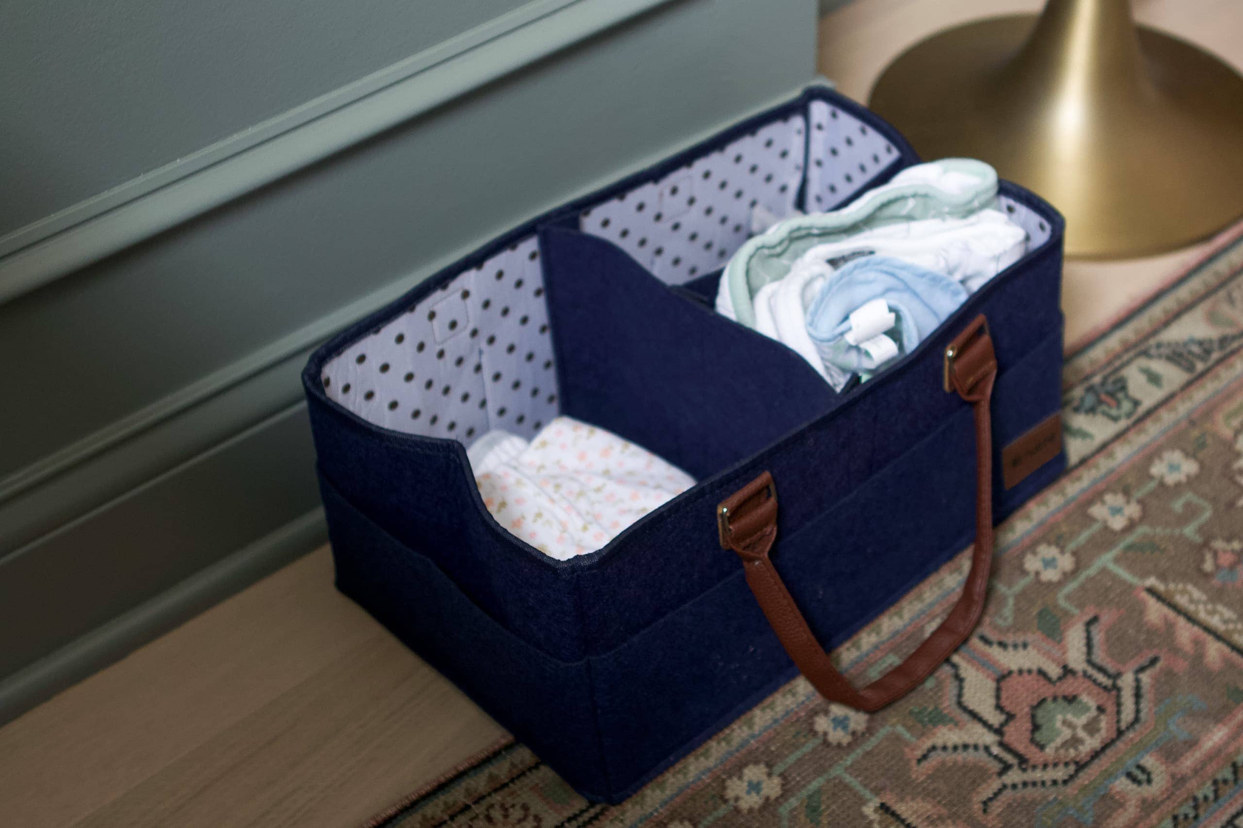 Organizer for burp cloths and bibs